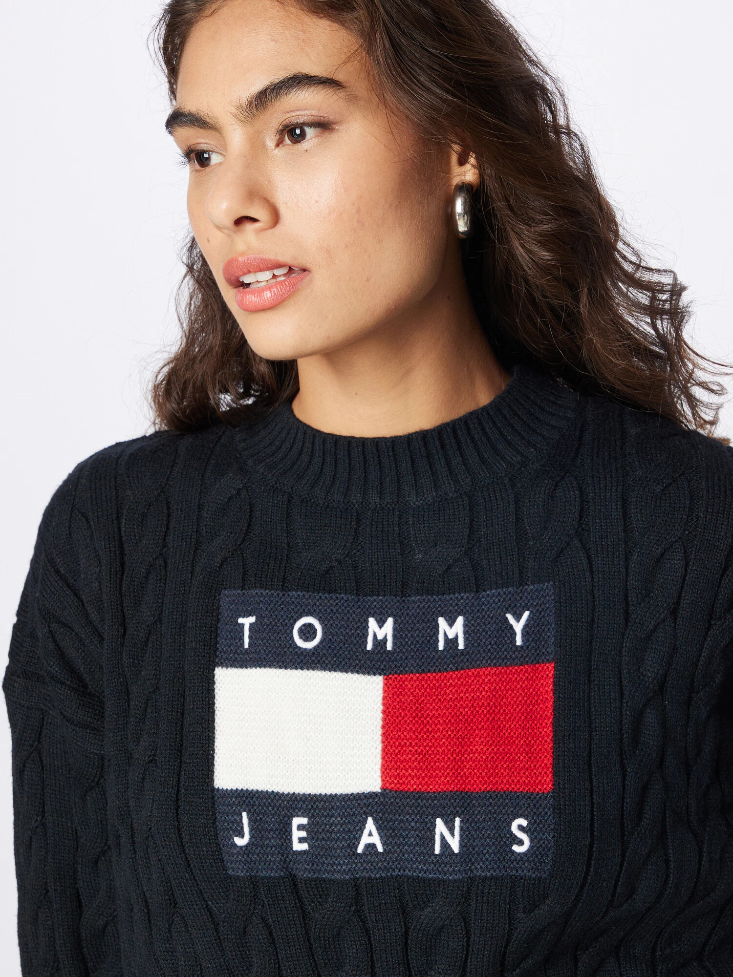 Tommy Jeans Pulover mornarska / rdeča / črna / bela - Pepit.si