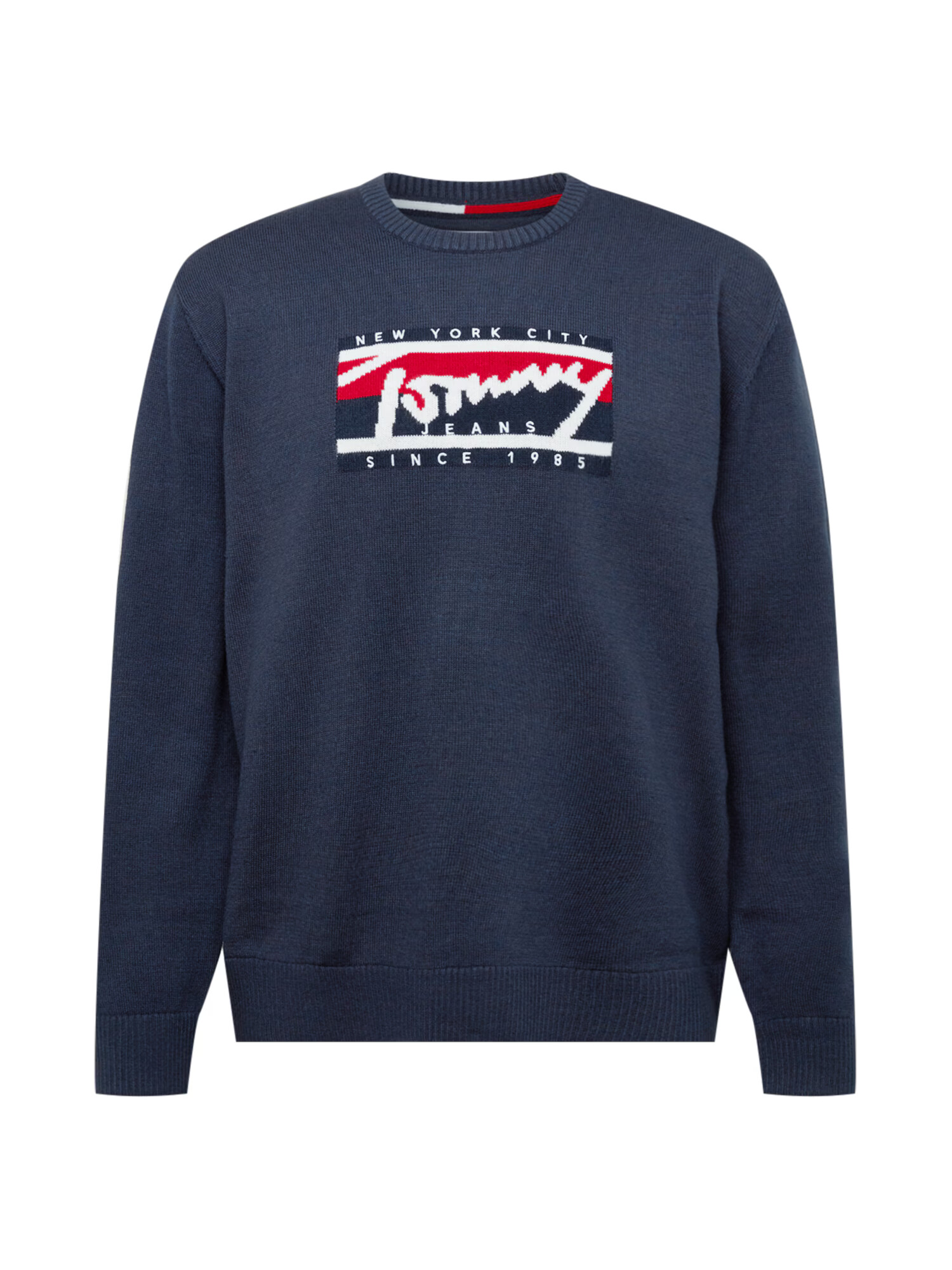 Tommy Jeans Pulover nočno modra / rdeča / bela - Pepit.si