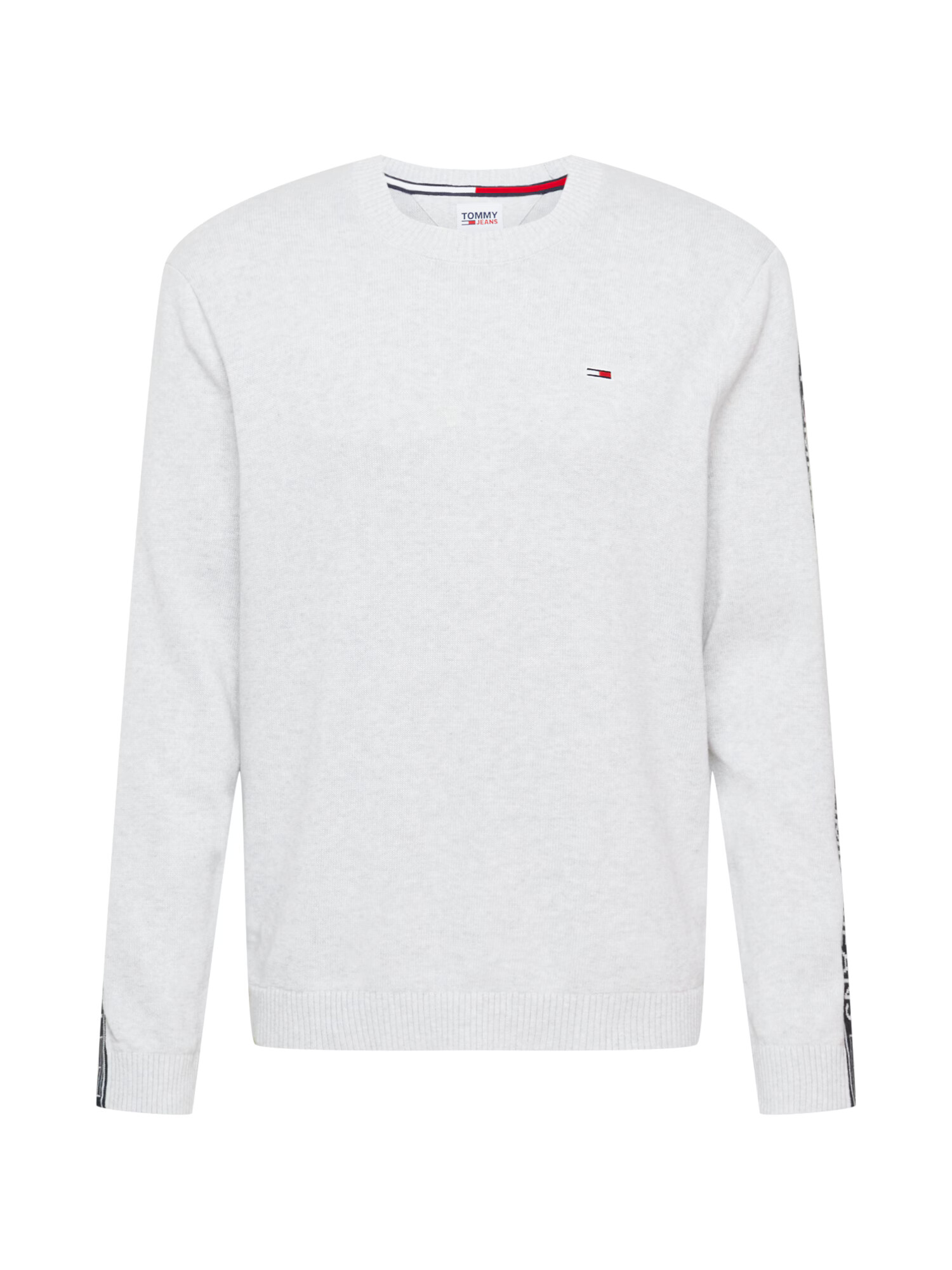 Tommy Jeans Pulover temno modra / svetlo siva / rdeča - Pepit.si