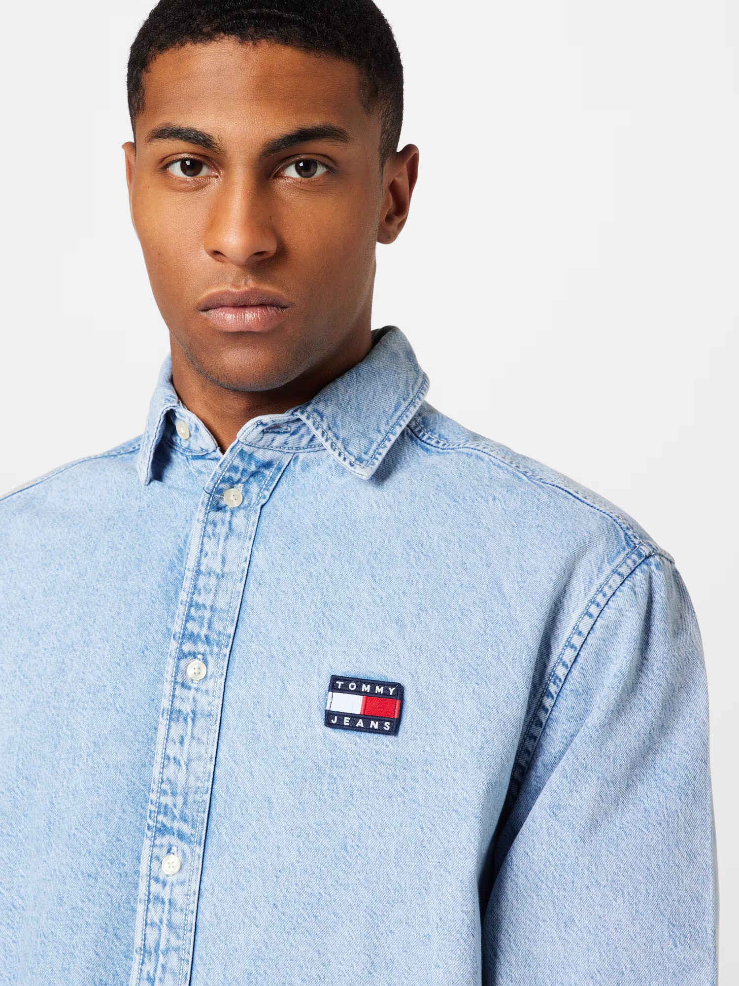 Tommy Jeans Srajca mornarska / moder denim / rdeča / bela - Pepit.si