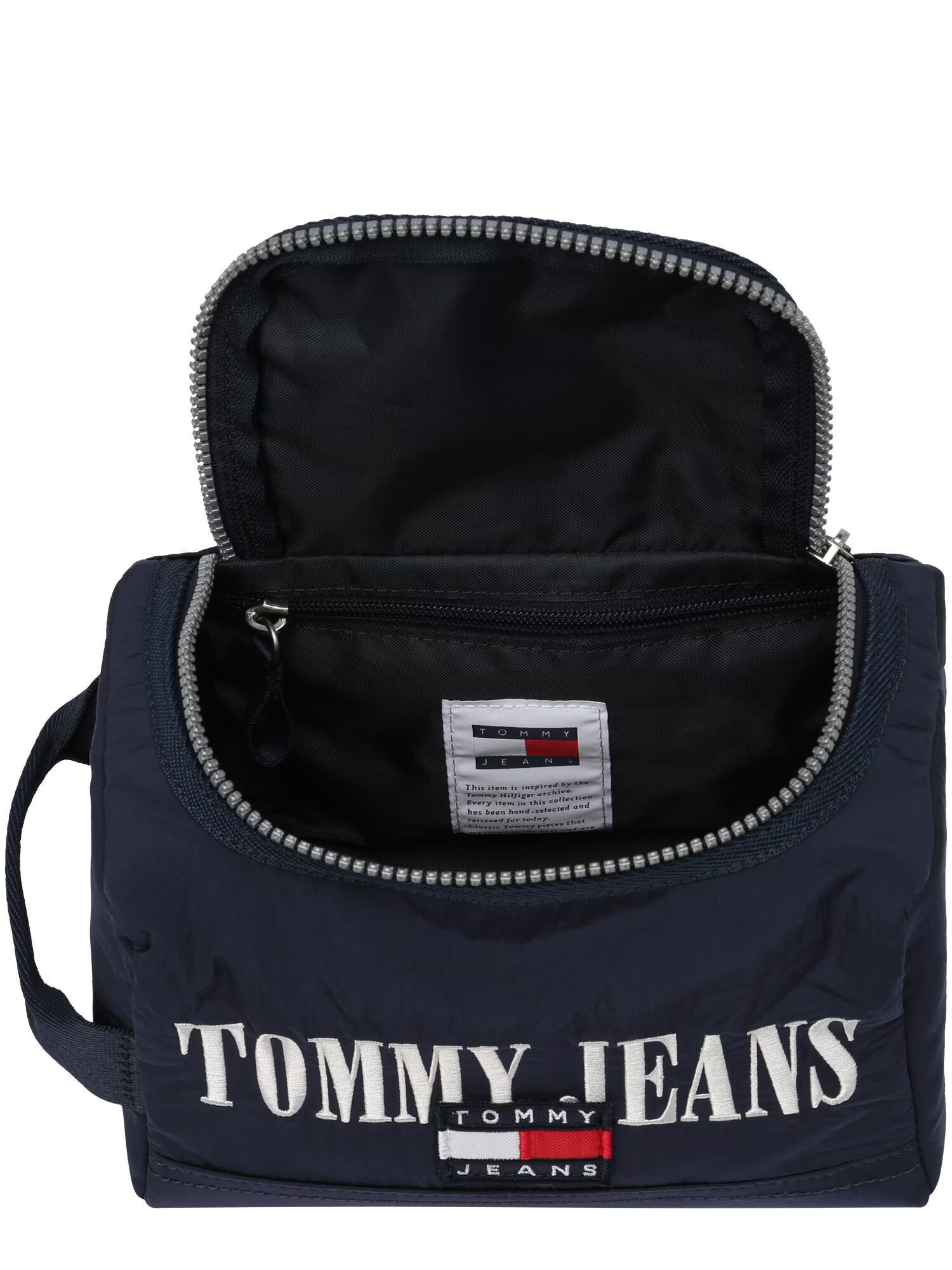 Tommy Jeans Toaletna torbica mornarska / temno rdeča / bela - Pepit.si