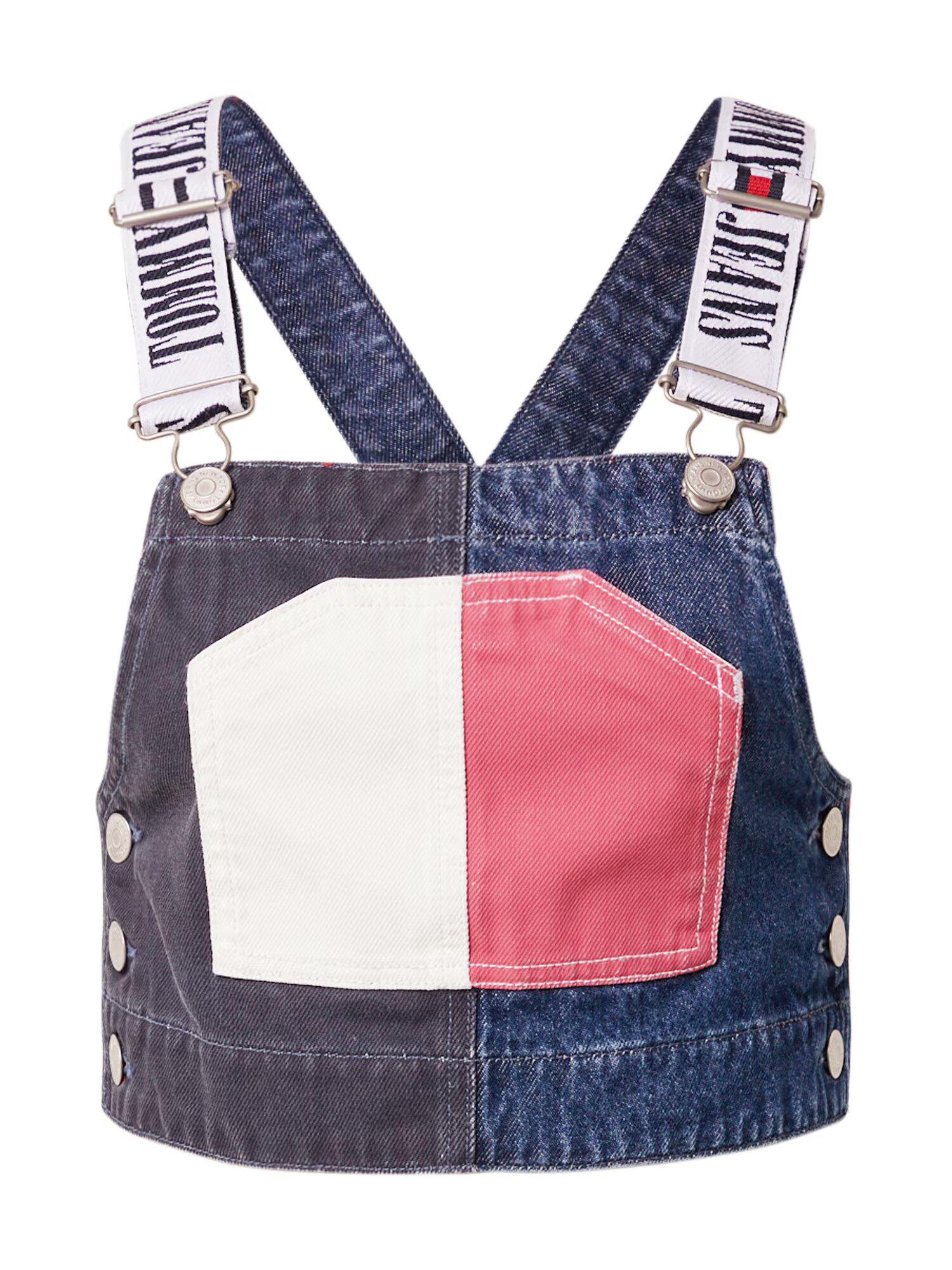 Tommy Jeans Top moder denim / rdeča / črn denim / bela - Pepit.si