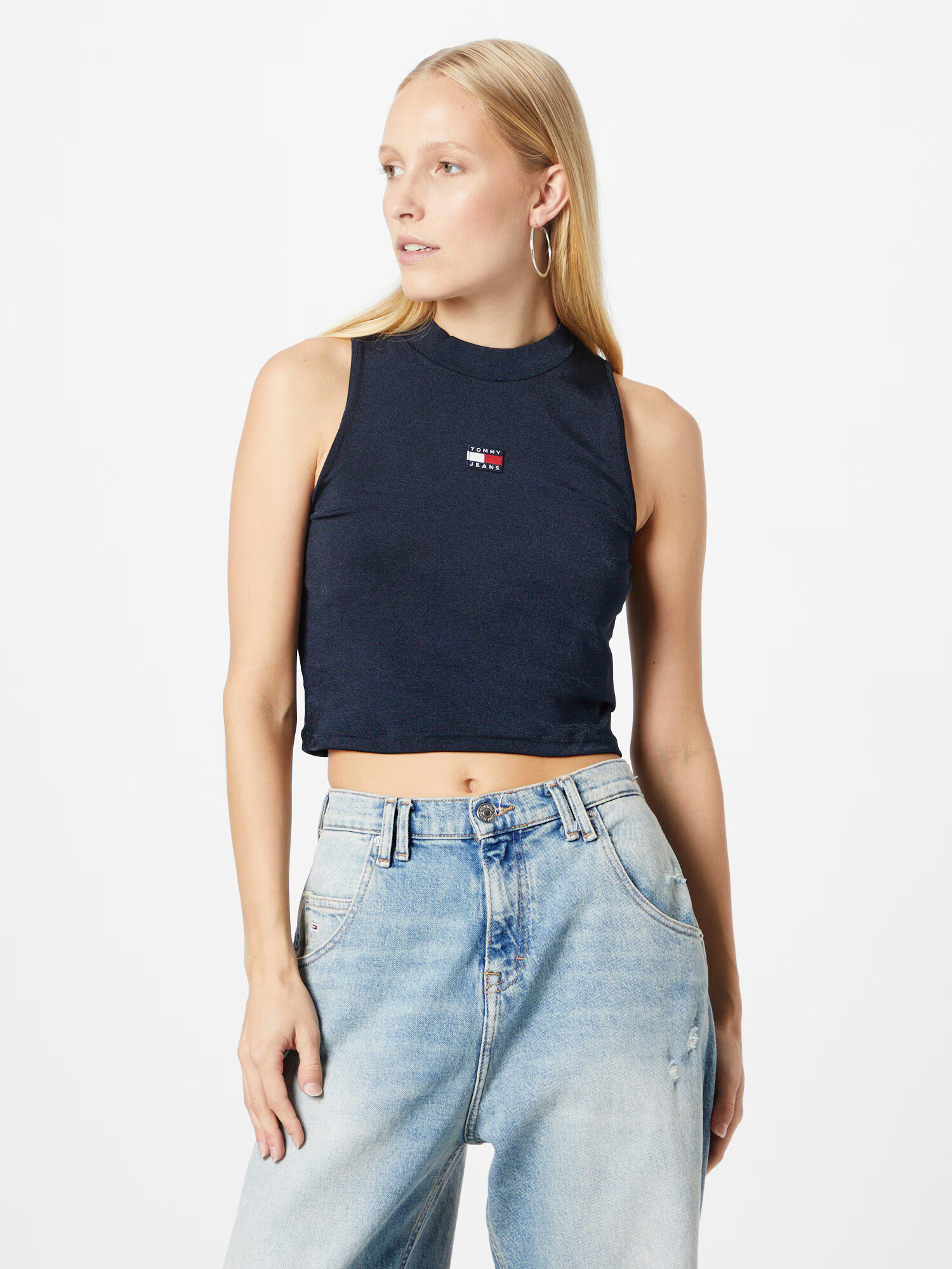 Tommy Jeans Top mornarska / rdeča / bela - Pepit.si