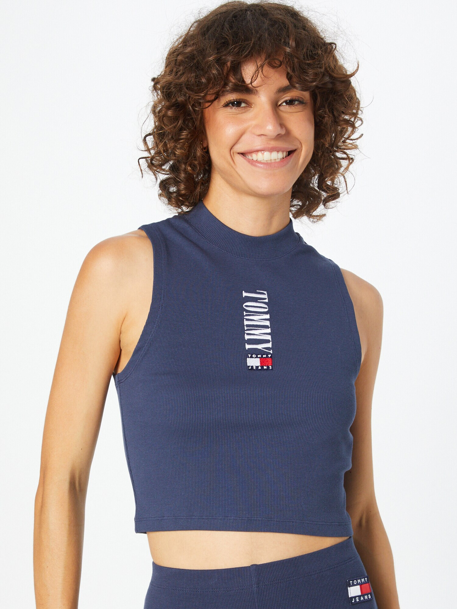 Tommy Jeans Top mornarska / rdeča / bela - Pepit.si