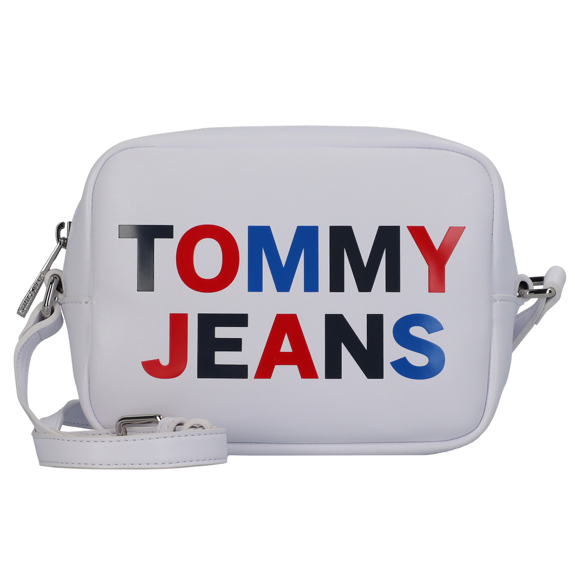 Tommy Jeans Torba za čez ramo bela / rdeča / kraljevo modra / smaragd - Pepit.si