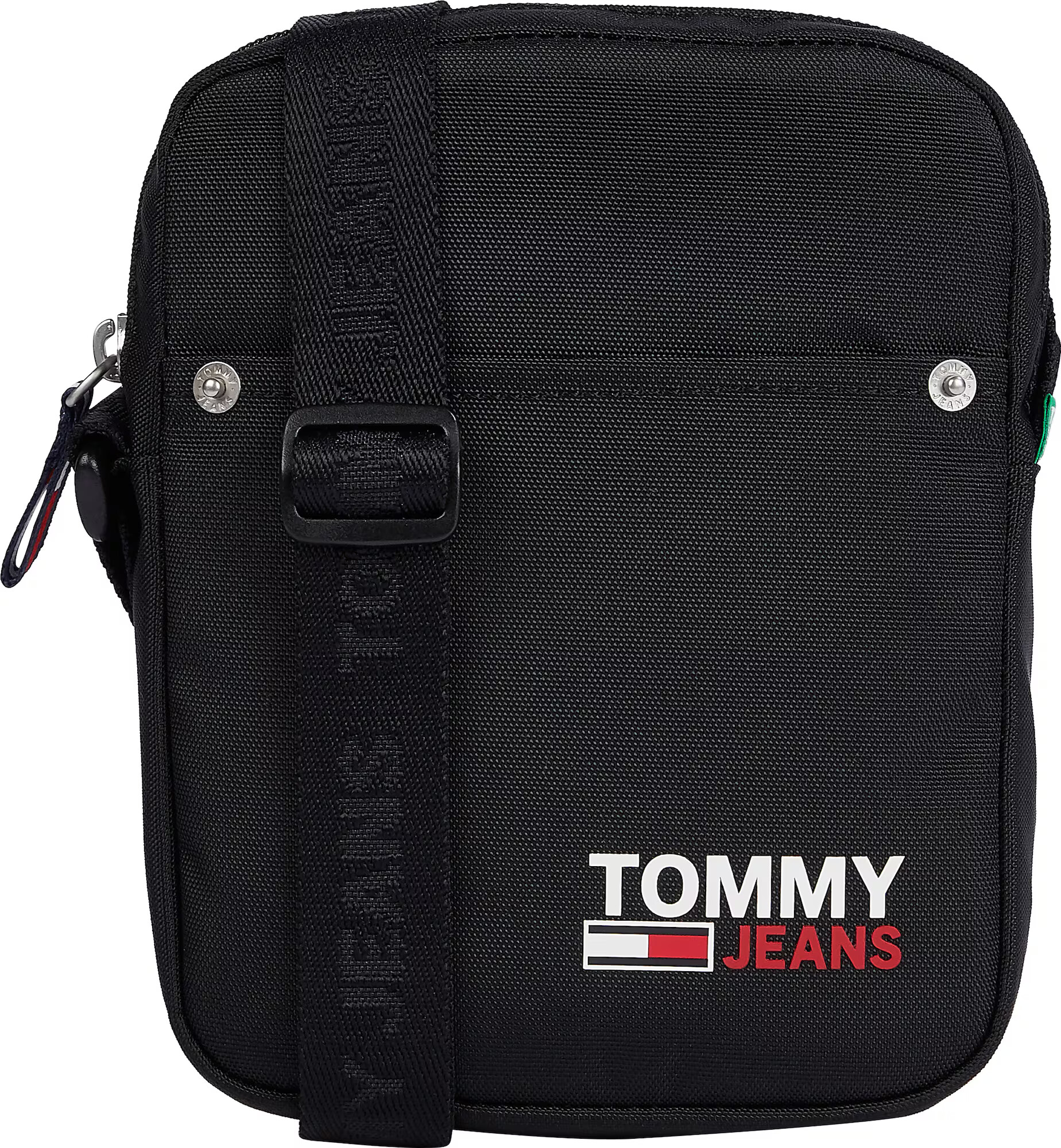 Tommy Jeans Torba za čez ramo 'Campus' črna / bela / rdeča / mornarska - Pepit.si