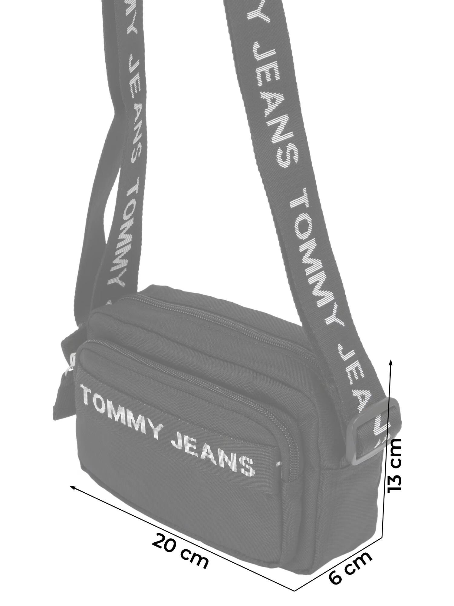 Tommy Jeans Torba za čez ramo črna / off-bela - Pepit.si