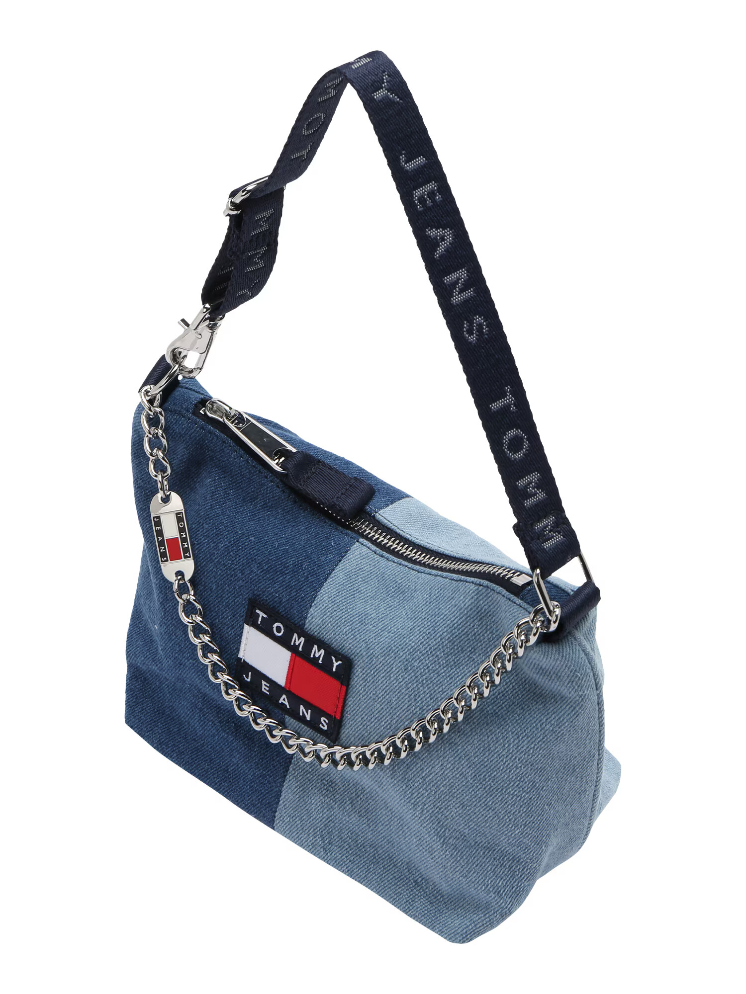 Tommy Jeans Torba za čez ramo moder denim / svetlo modra / rdeča / bela - Pepit.si