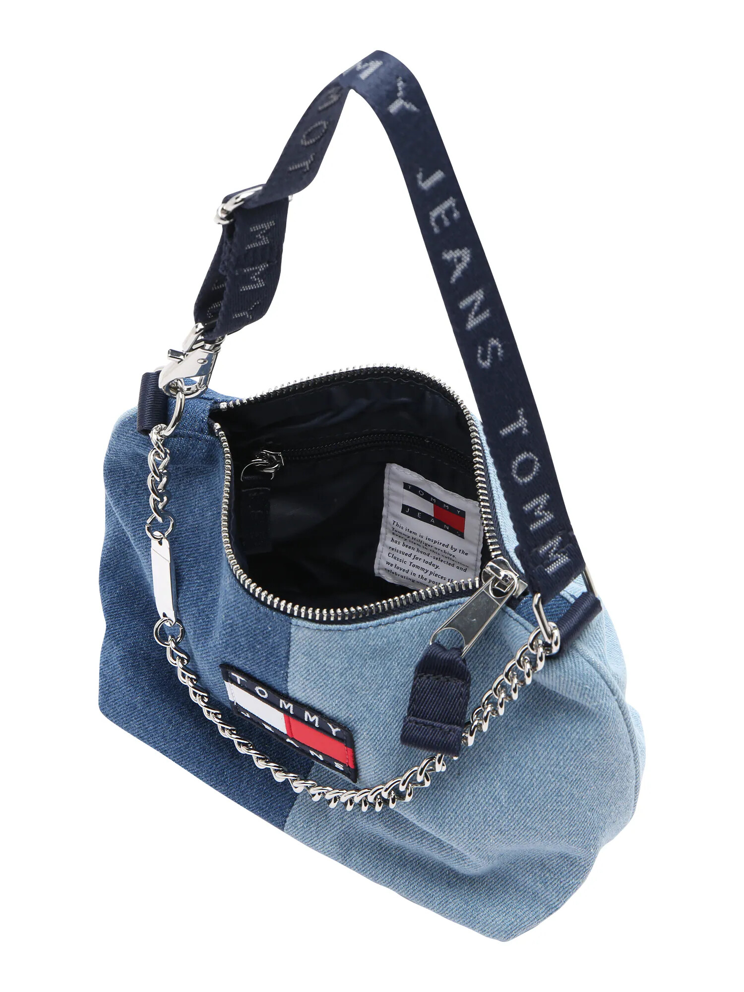 Tommy Jeans Torba za čez ramo moder denim / svetlo modra / rdeča / bela - Pepit.si