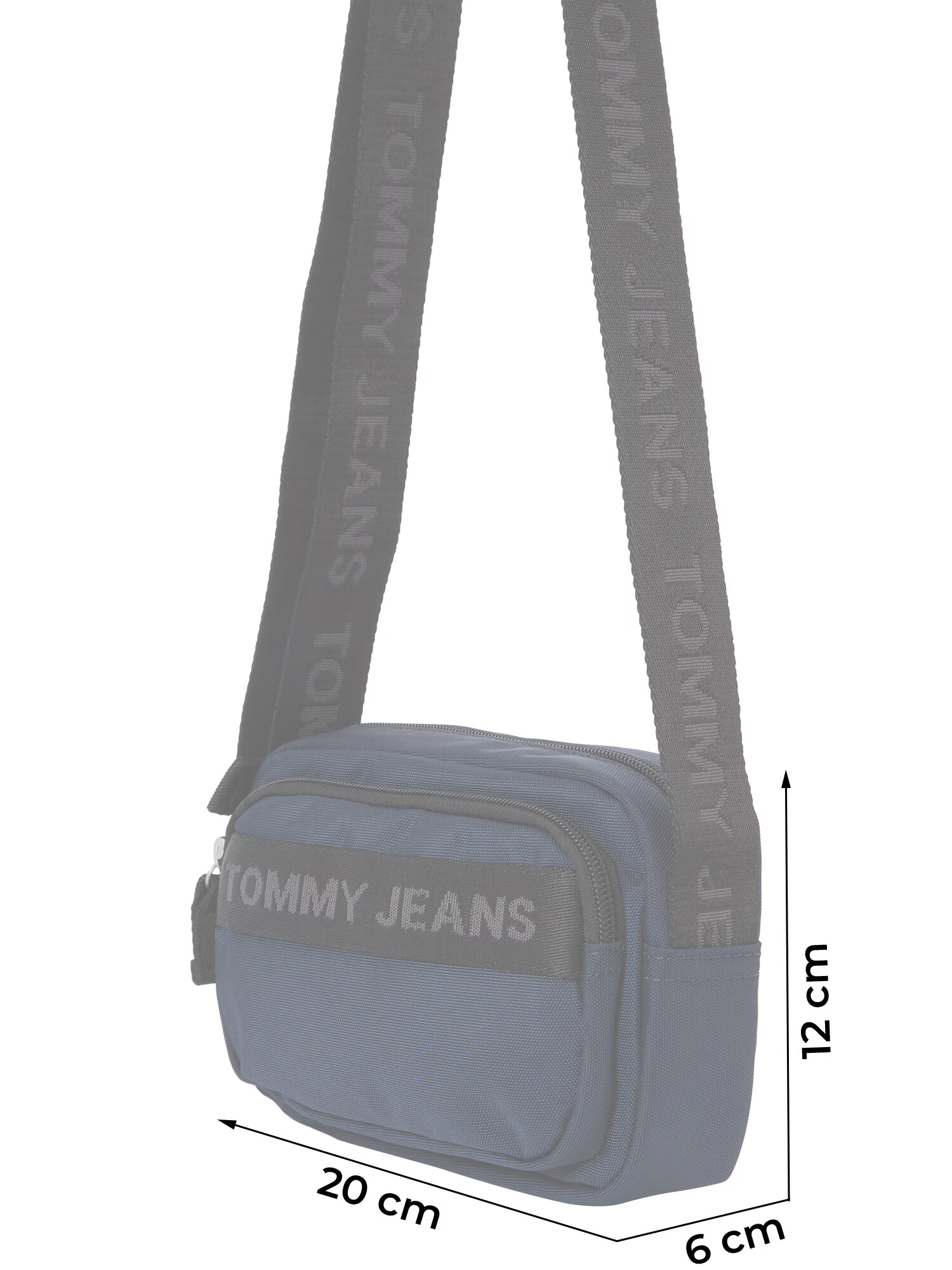 Tommy Jeans Torba za čez ramo mornarska / siva / črna - Pepit.si