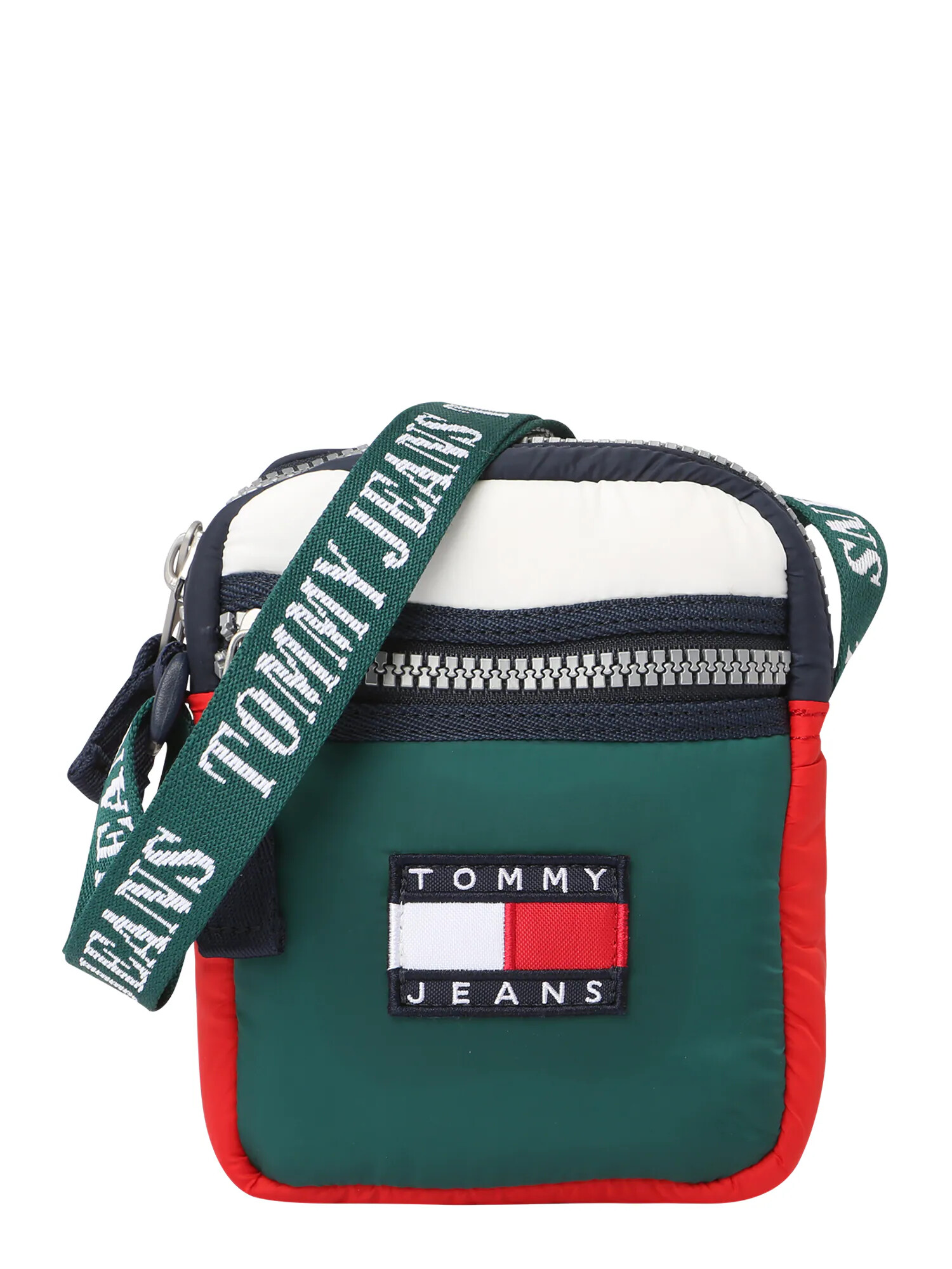 Tommy Jeans Torba za čez ramo mornarska / zelena / rdeča / bela - Pepit.si