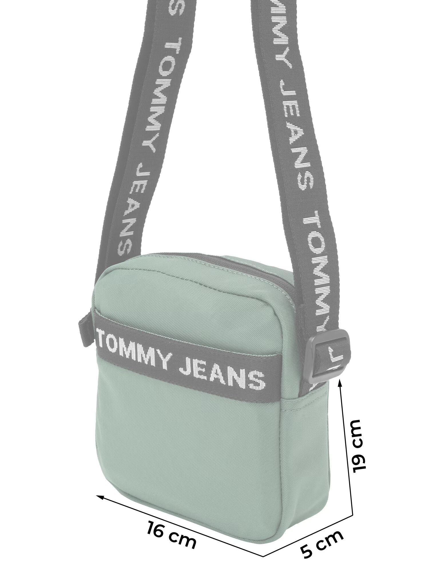 Tommy Jeans Torba za čez ramo zelena / črna / bela - Pepit.si