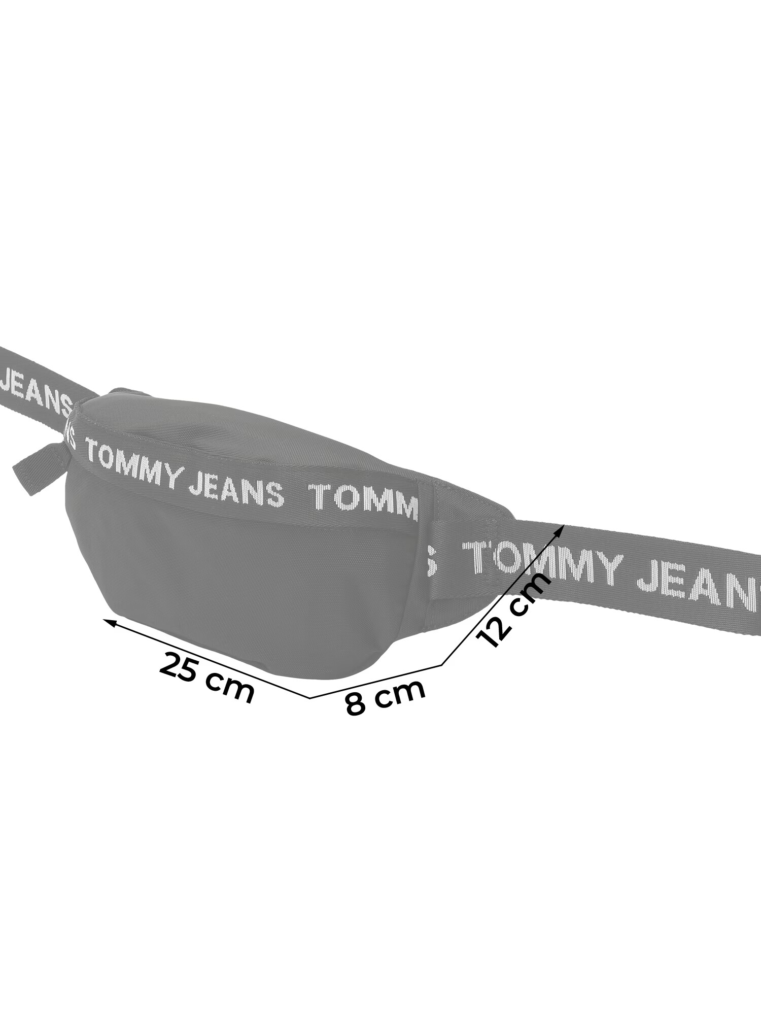 Tommy Jeans Torbica za okrog pasu črna / bela - Pepit.si