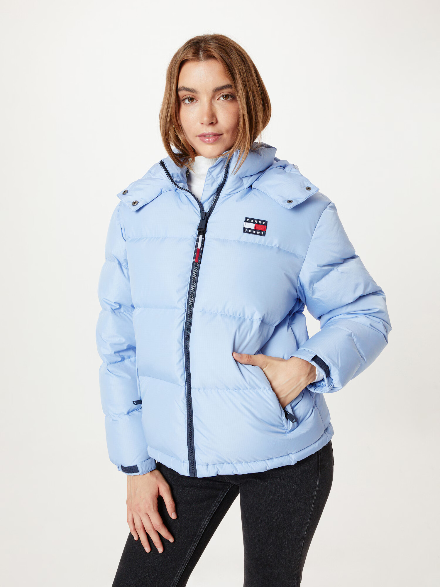 Tommy Jeans Zimska jakna 'ALASKA' svetlo modra - Pepit.si