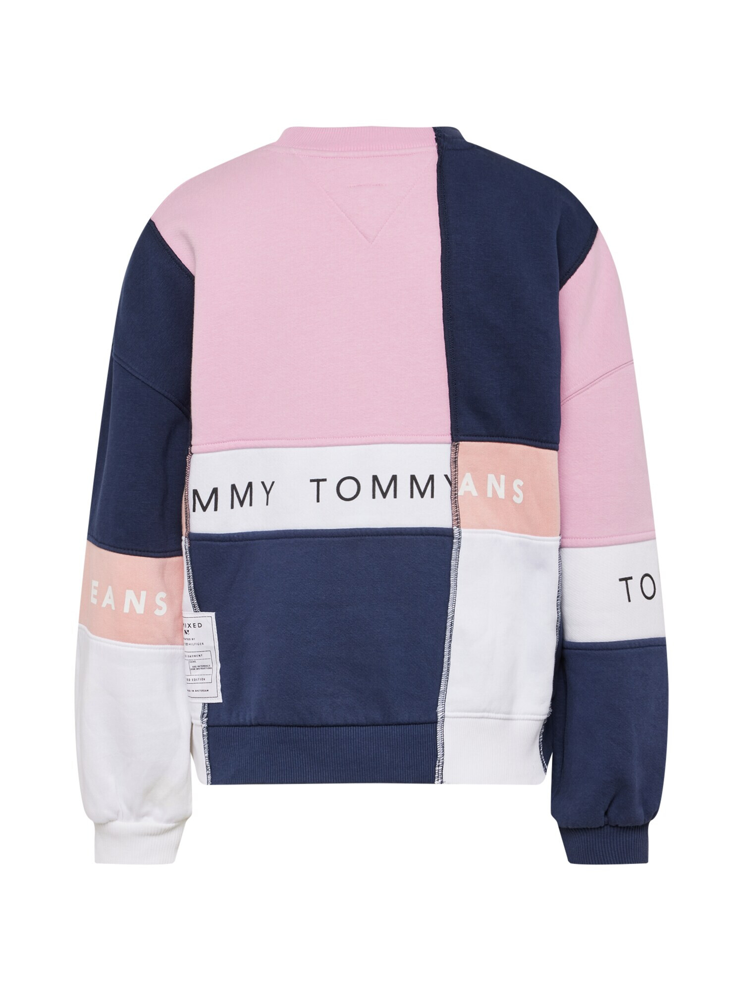 Tommy Jeans Majica mornarska / losos / roza / bela - Pepit.si