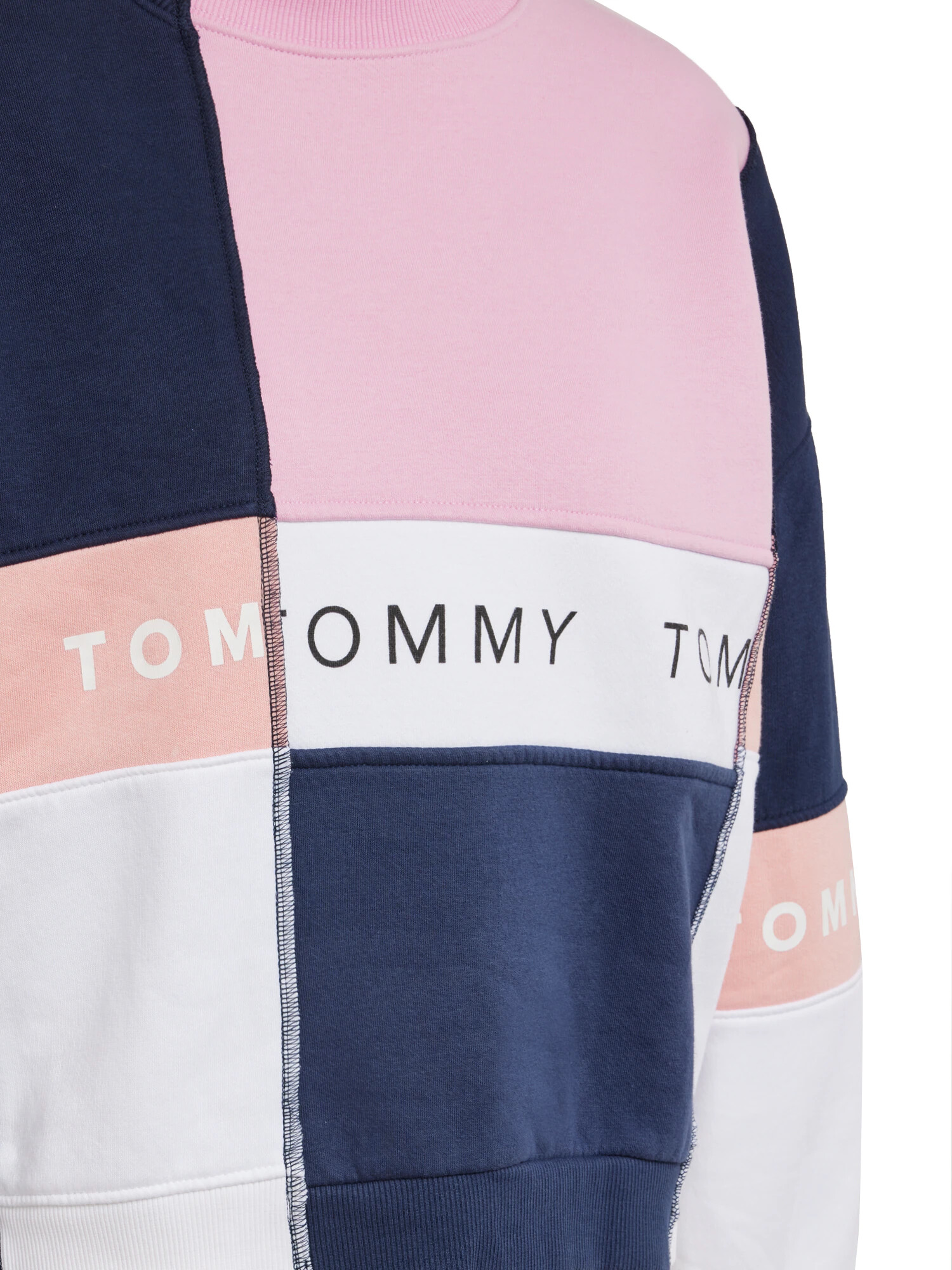 Tommy Jeans Majica mornarska / losos / roza / bela - Pepit.si