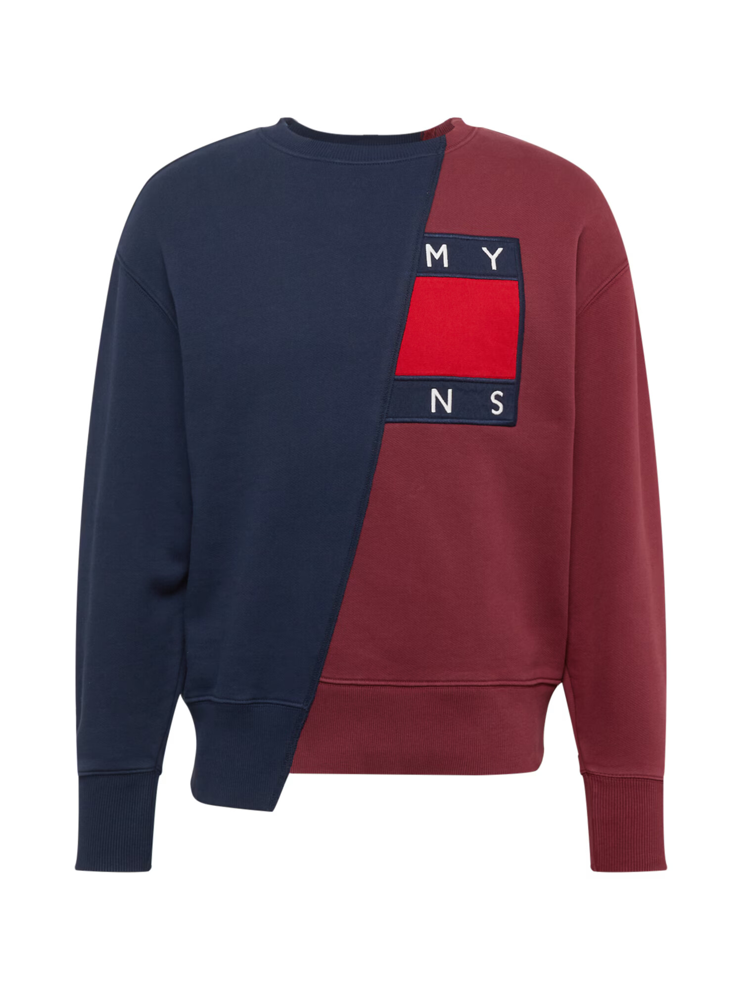 Tommy Jeans Majica mornarska / rdeča / temno rdeča / bela - Pepit.si