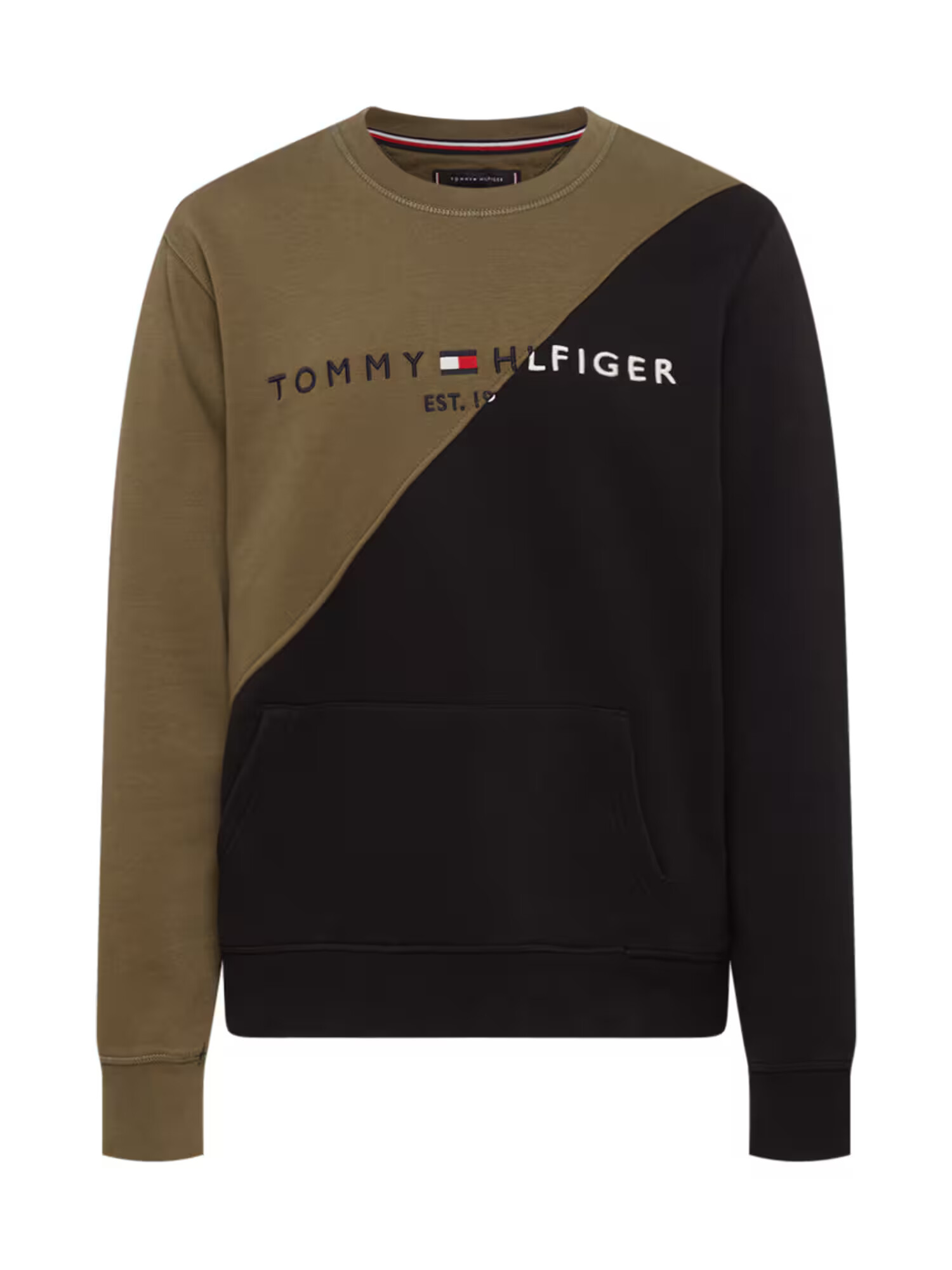 Tommy Jeans Majica zelena / črna / bela - Pepit.si