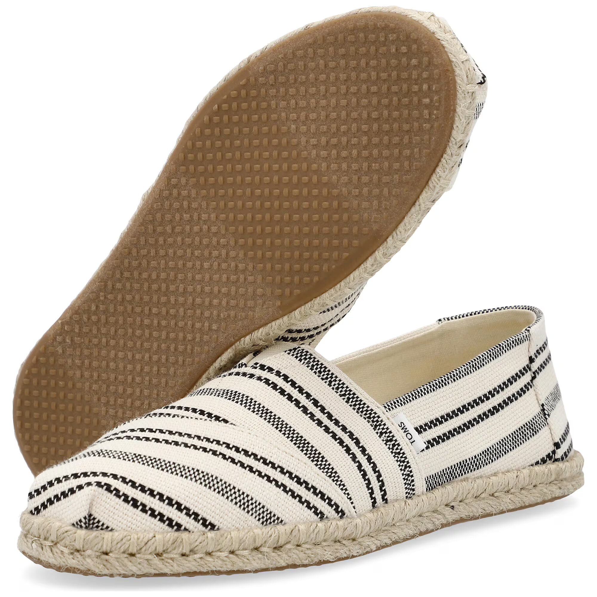 TOMS Espadrile 'Alpargata' svetlo bež / črna / bela - Pepit.si