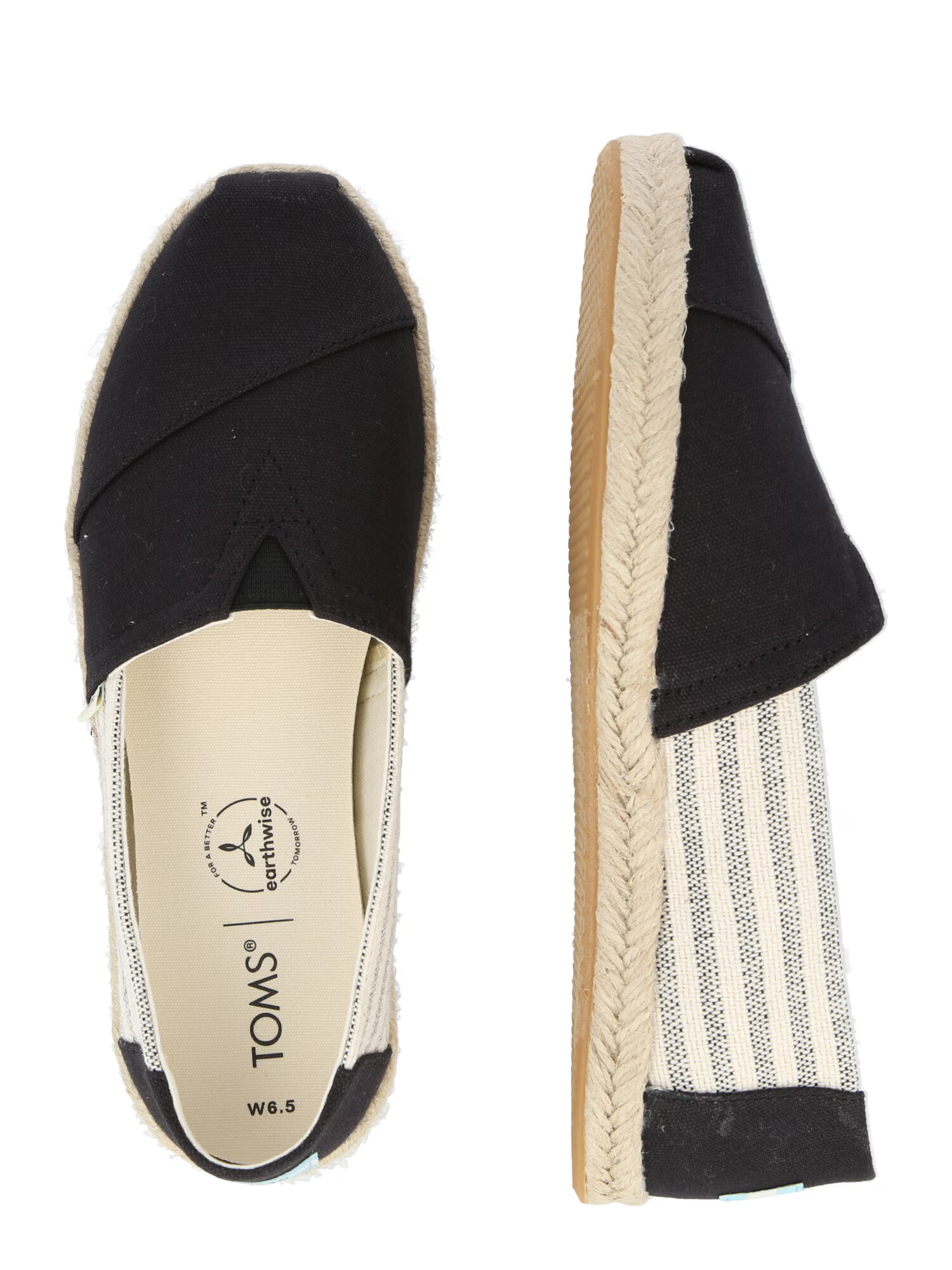 TOMS Espadrile temno modra / črna / bela - Pepit.si