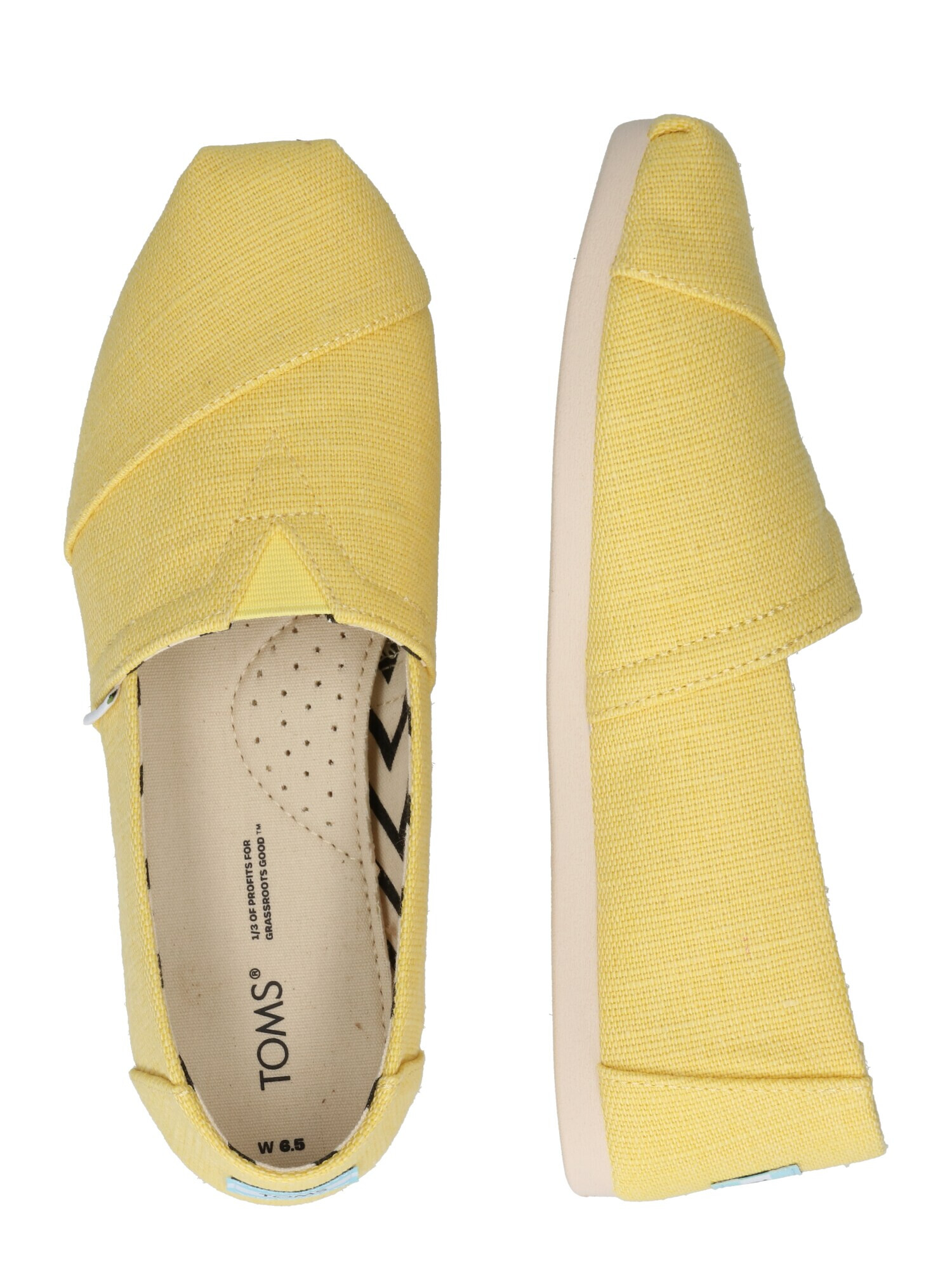 TOMS Espadrile rumena - Pepit.si