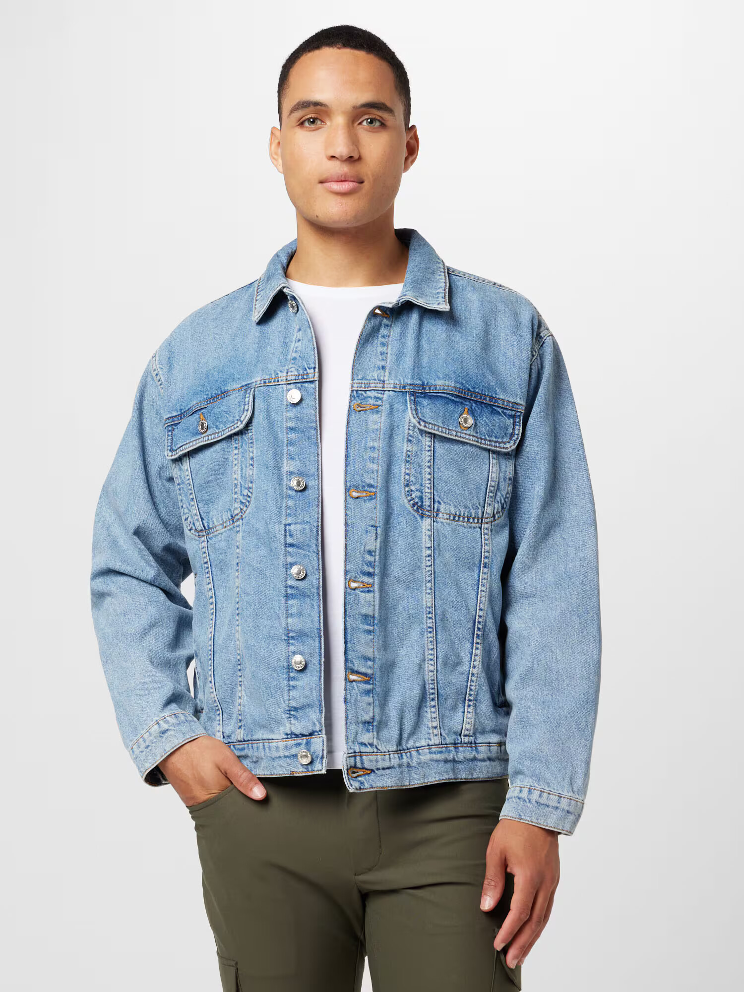 TOPMAN Prehodna jakna moder denim - Pepit.si