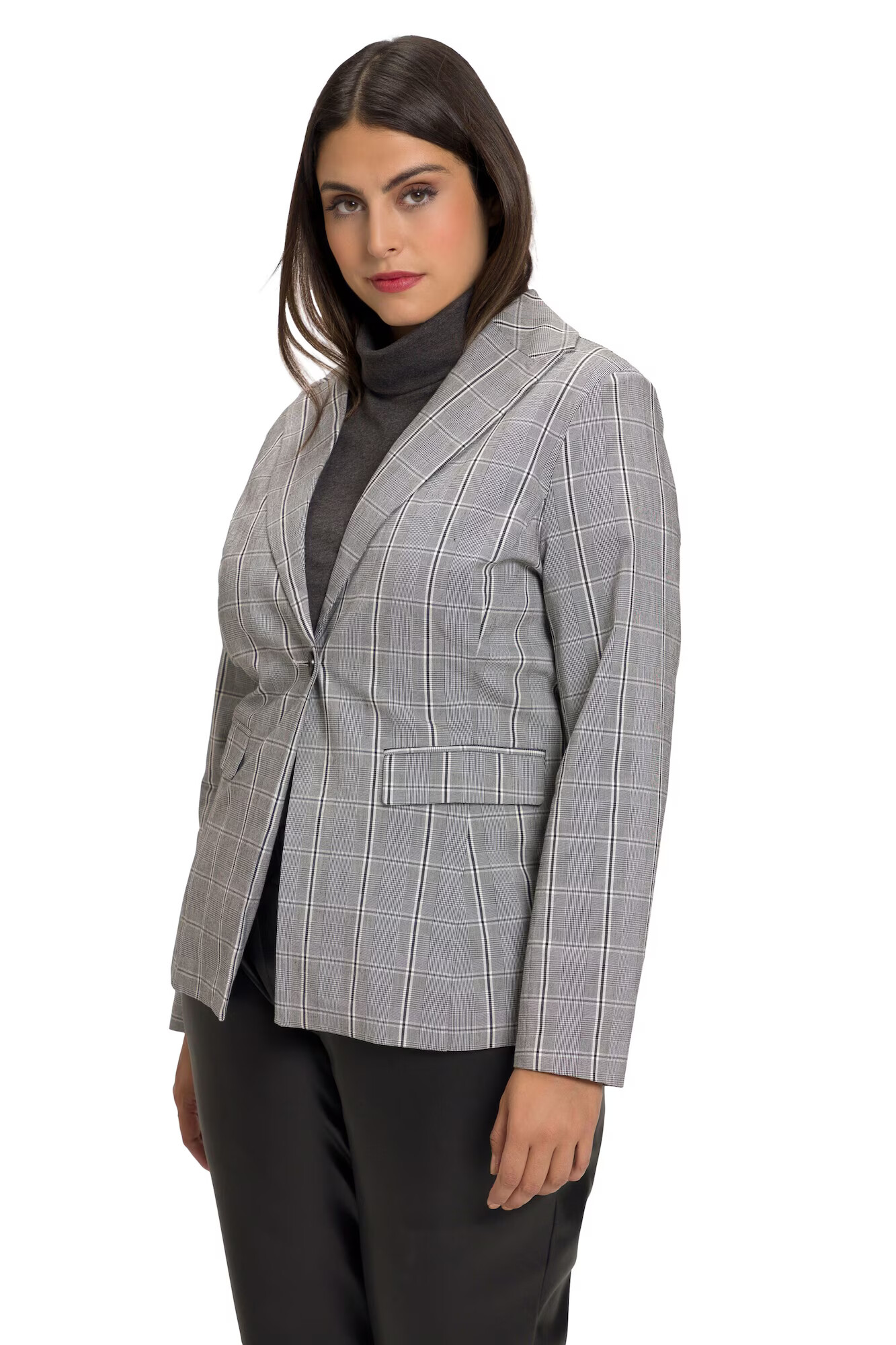 Ulla Popken Blazer siva / off-bela - Pepit.si