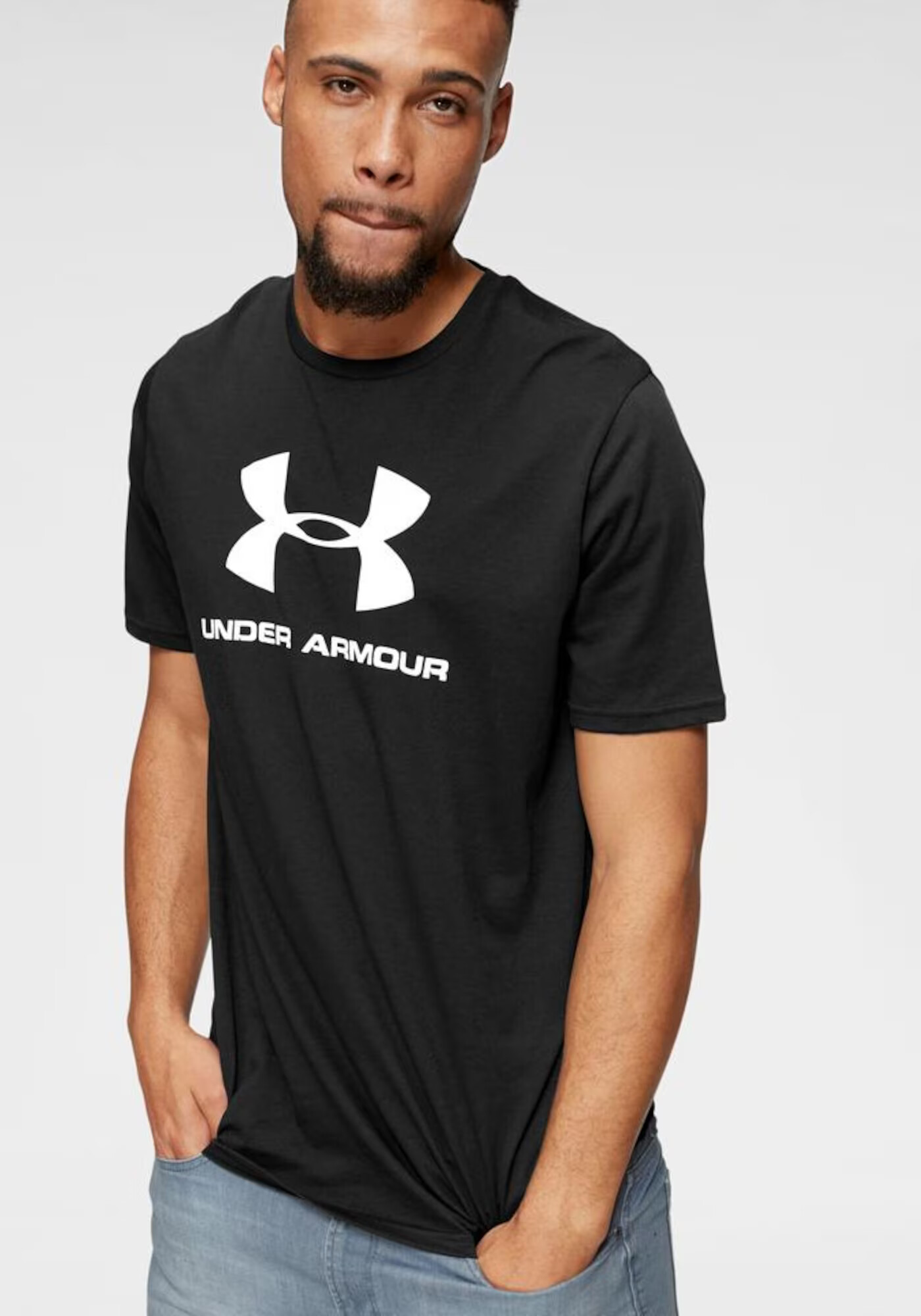 UNDER ARMOUR Funkcionalna majica črna / bela - Pepit.si