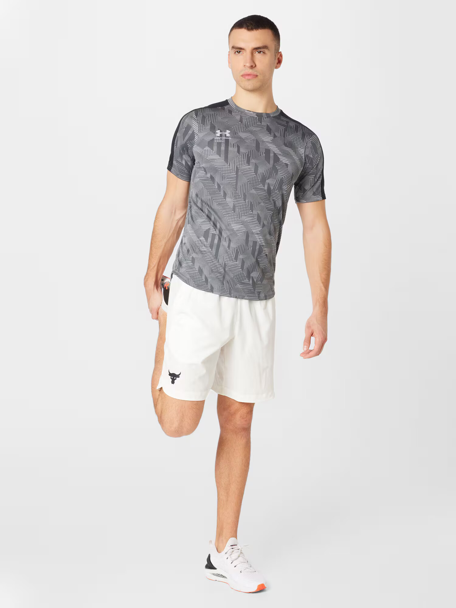 UNDER ARMOUR Funkcionalna majica 'Challenger' siva / antracit / bela - Pepit.si