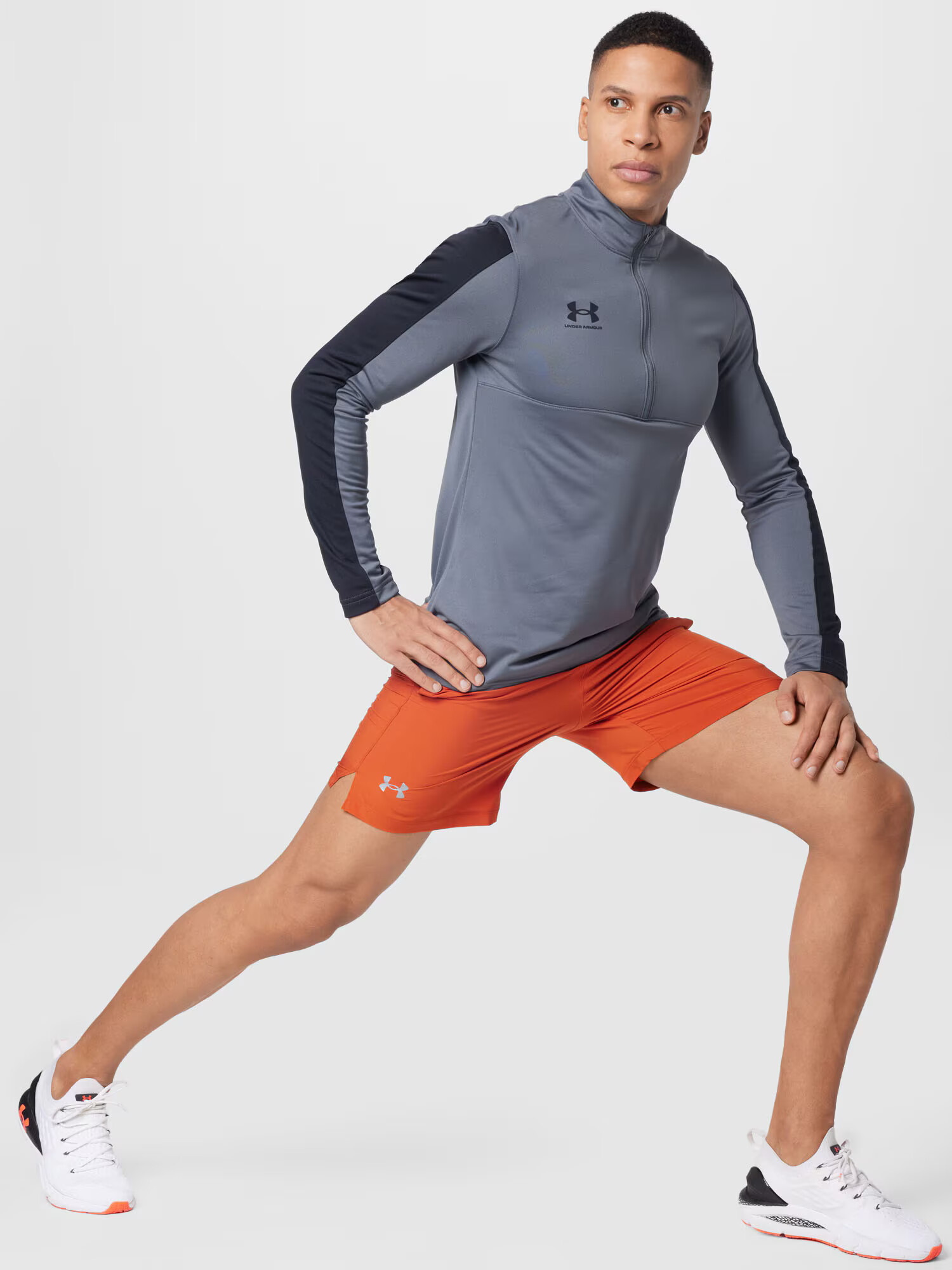 UNDER ARMOUR Funkcionalna majica 'Challenger' siva / temno siva - Pepit.si