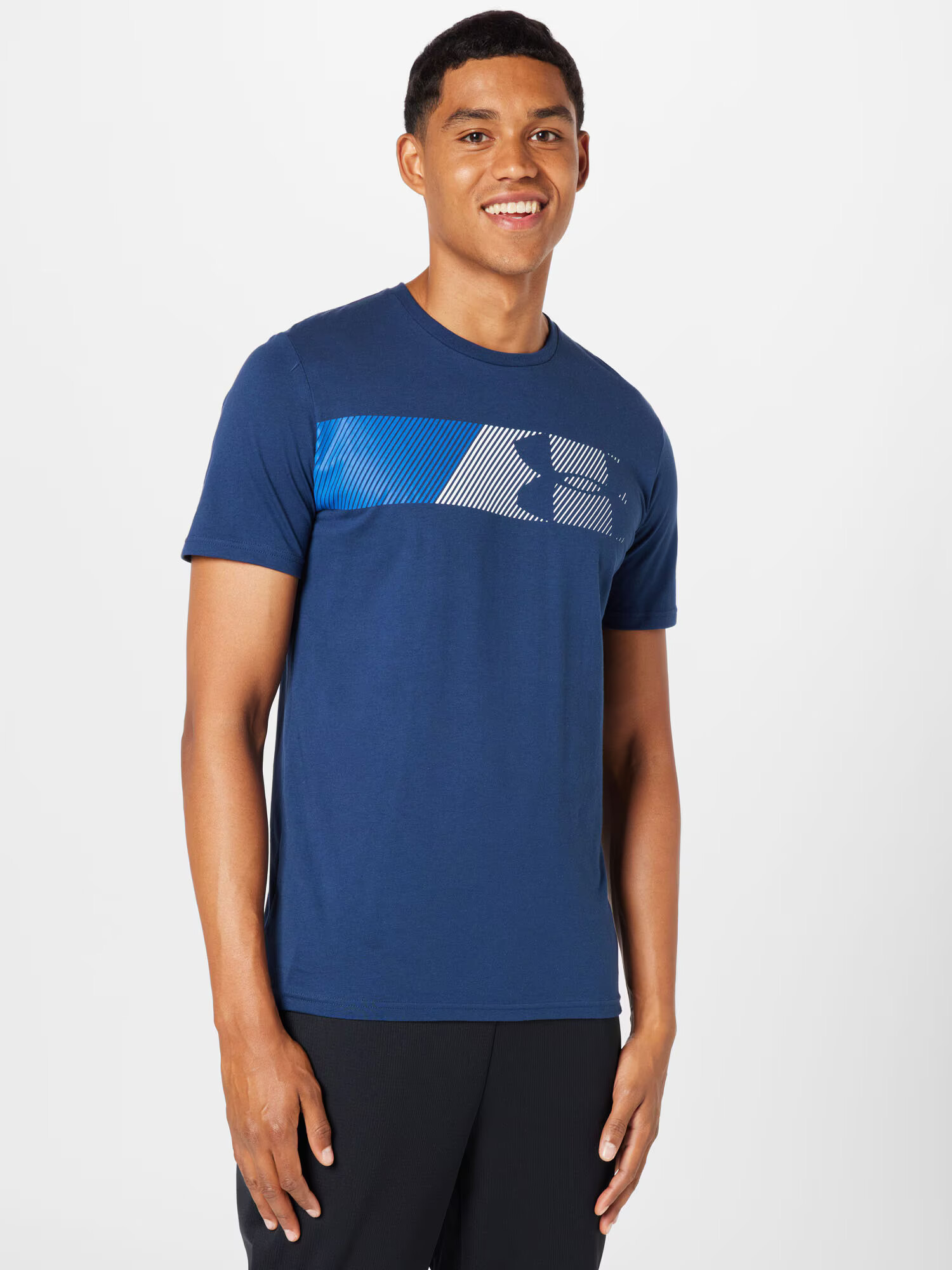 UNDER ARMOUR Funkcionalna majica 'FAST LEFT CHEST' modra / mornarska / bela - Pepit.si