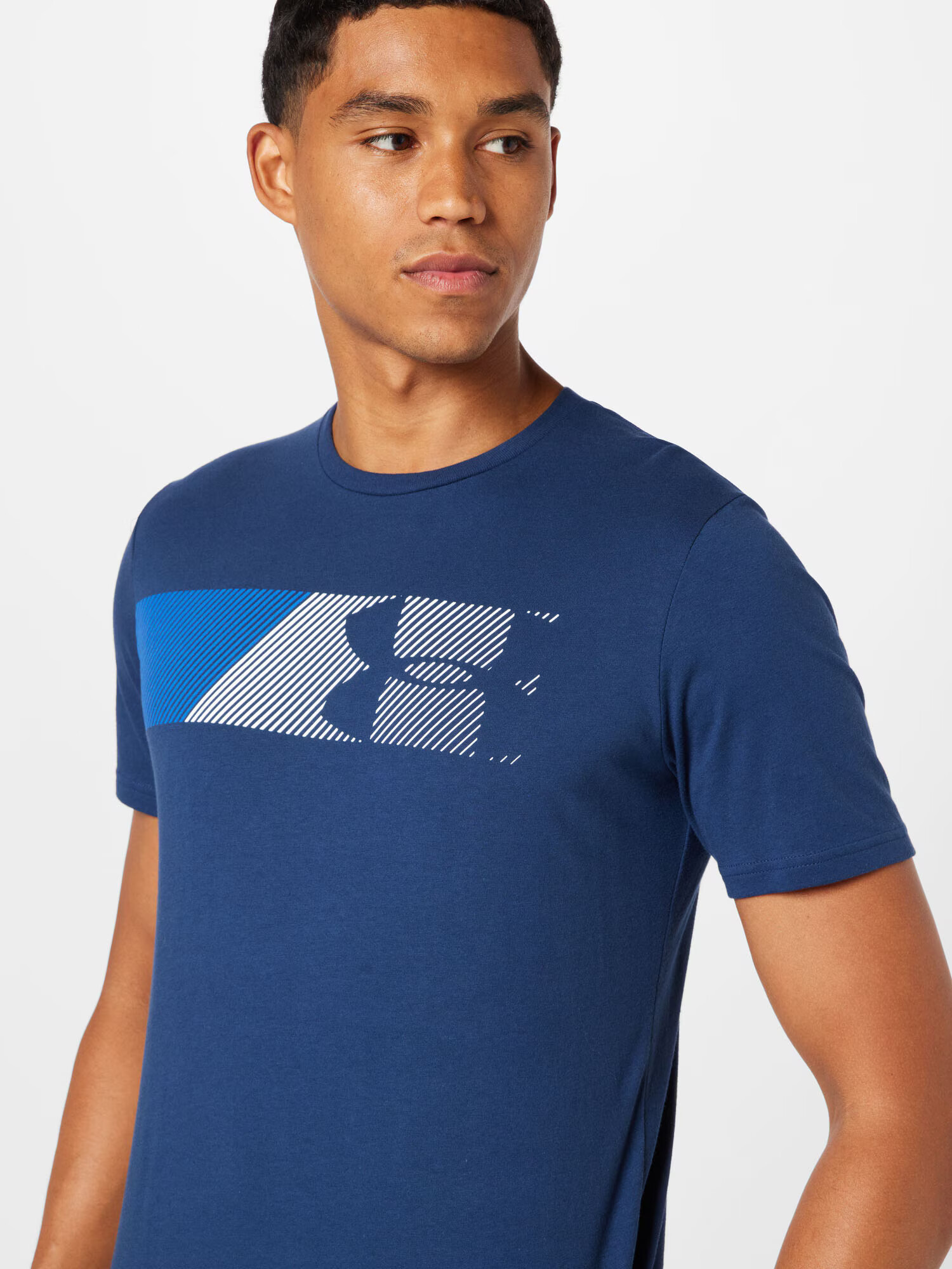 UNDER ARMOUR Funkcionalna majica 'FAST LEFT CHEST' modra / mornarska / bela - Pepit.si