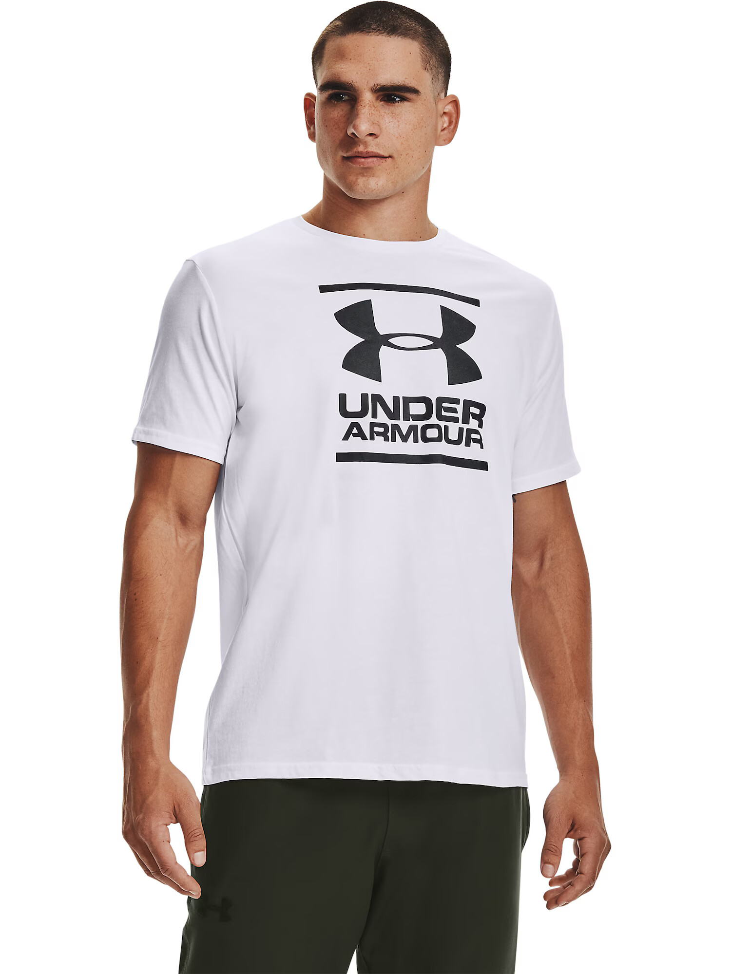 UNDER ARMOUR Funkcionalna majica 'Foundation' črna / bela - Pepit.si