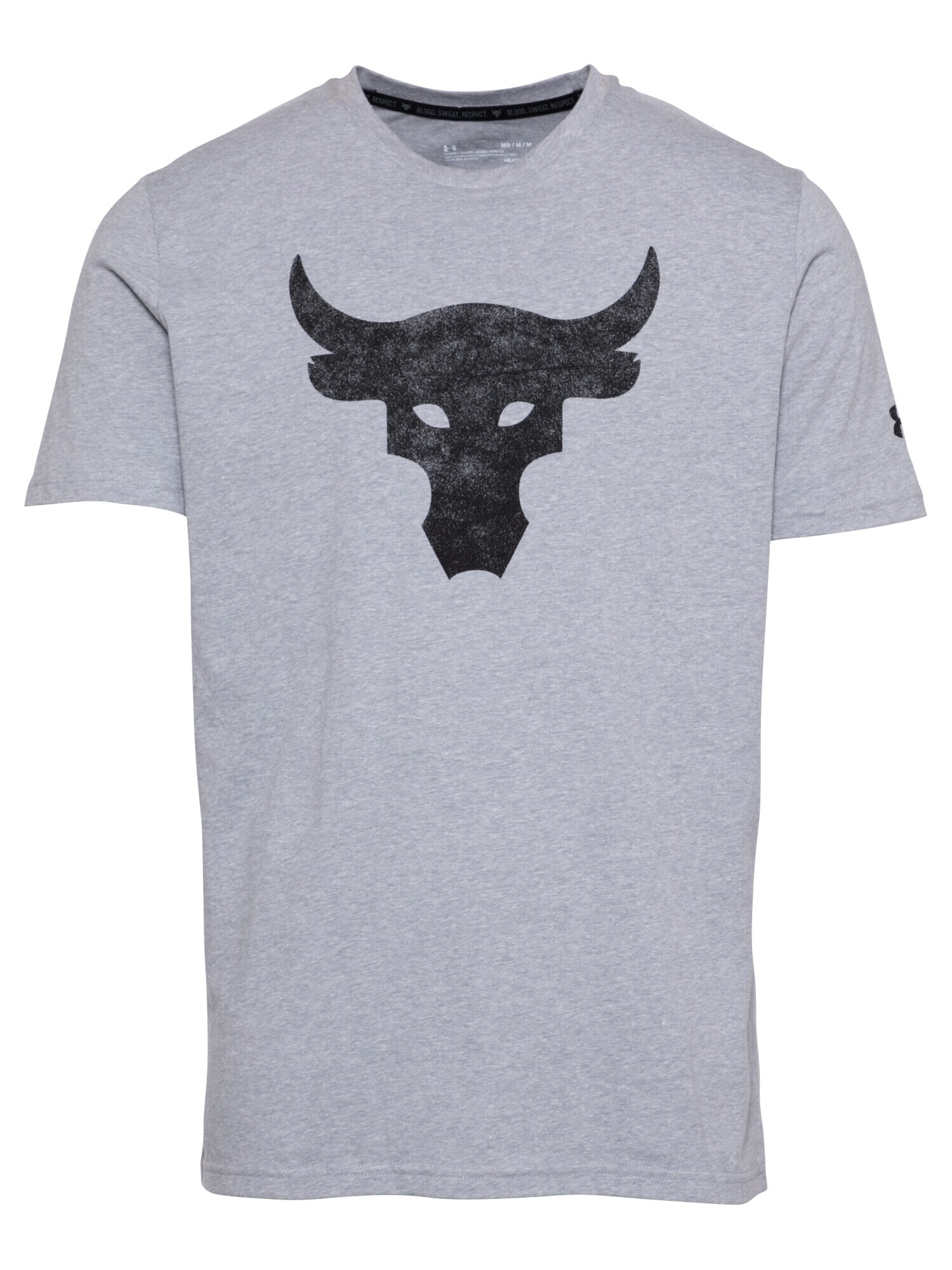 UNDER ARMOUR Funkcionalna majica 'Rock Brahma Bull' siva / črna - Pepit.si