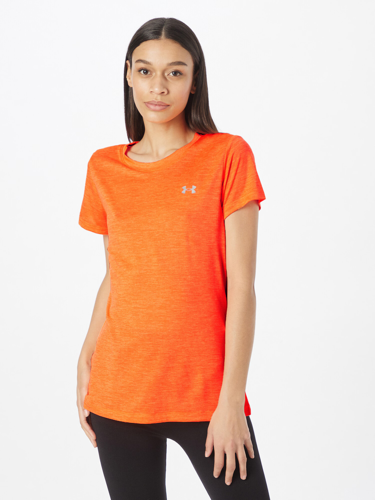 UNDER ARMOUR Funkcionalna majica siva / večbarvno oranžna - Pepit.si