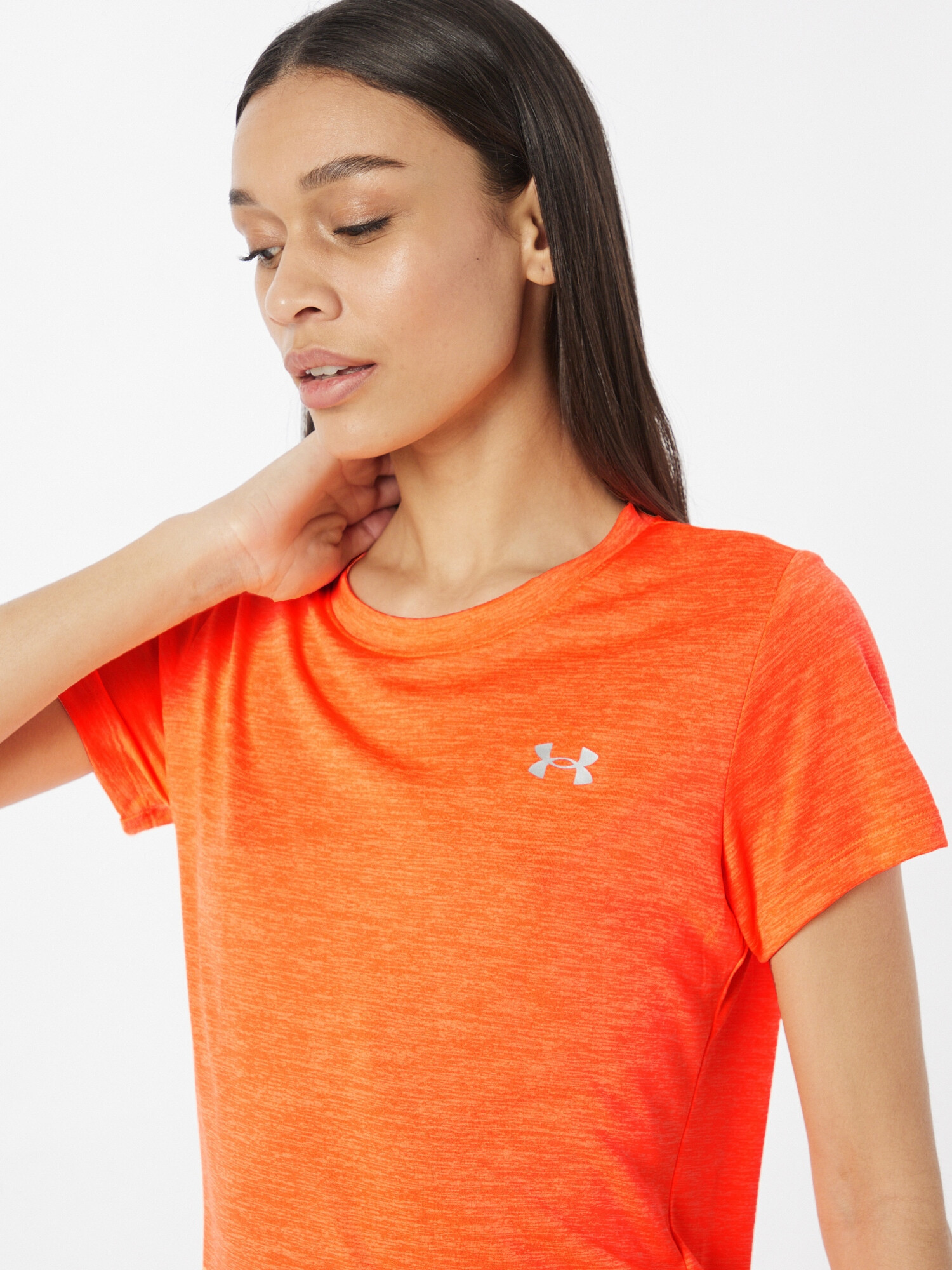 UNDER ARMOUR Funkcionalna majica siva / večbarvno oranžna - Pepit.si