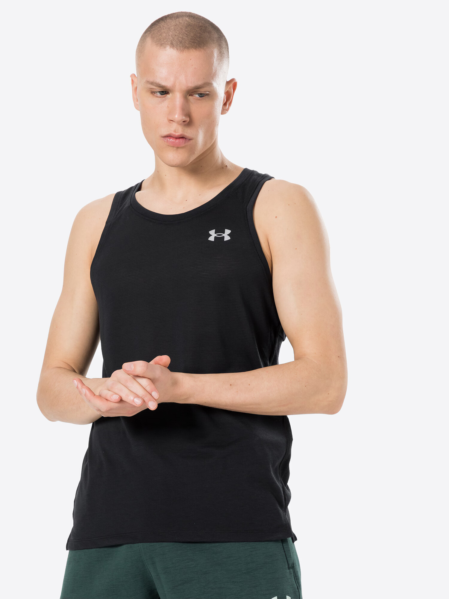 UNDER ARMOUR Funkcionalna majica 'Streaker' črna / bela - Pepit.si