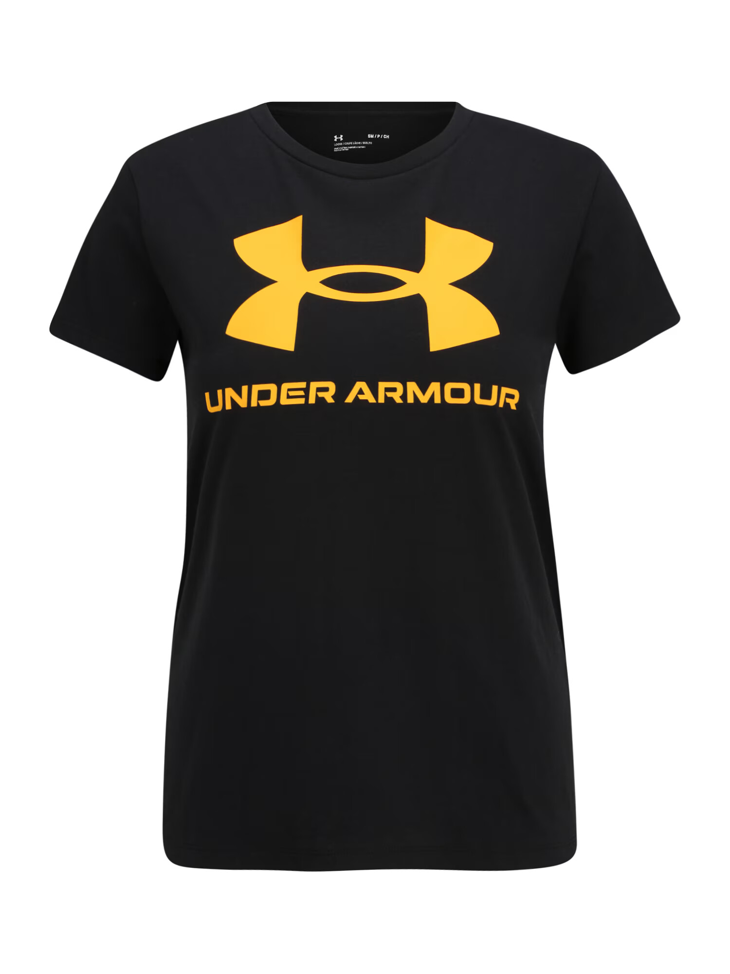 UNDER ARMOUR Funkcionalna majica zlato-rumena / črna - Pepit.si