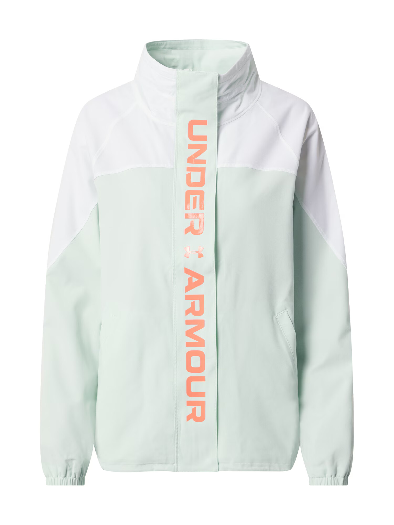 UNDER ARMOUR Športna jakna 'Recover' bela / pastelno zelena / temno oranžna - Pepit.si