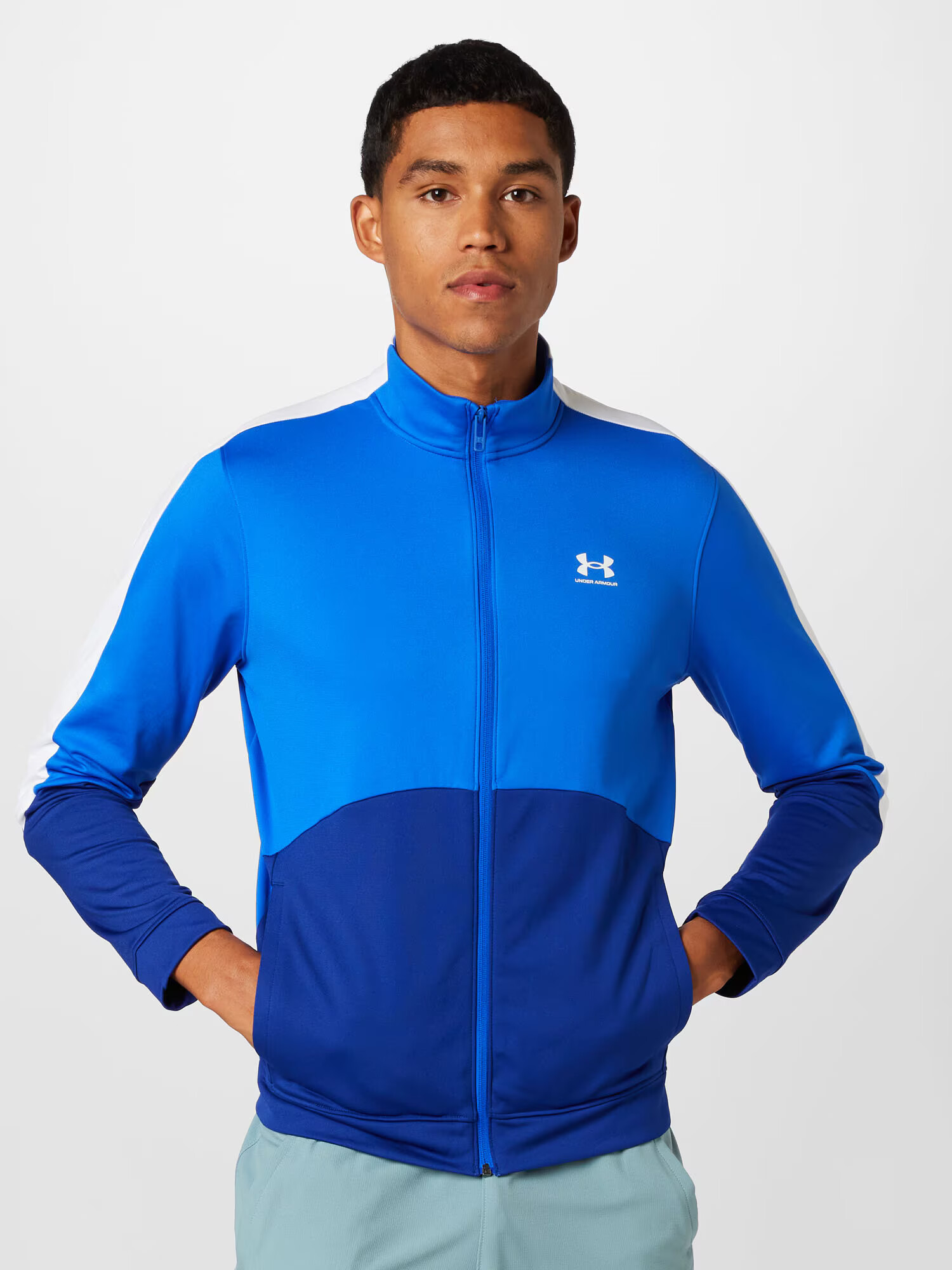 UNDER ARMOUR Funkcionalna majica modra / temno modra / bela - Pepit.si