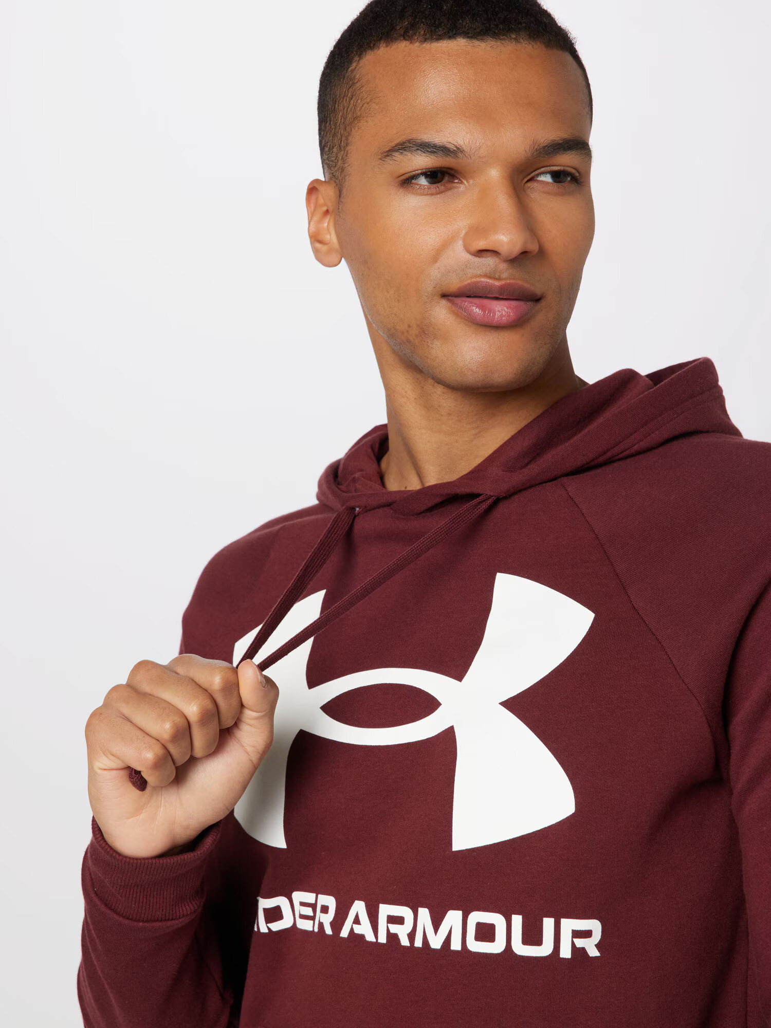 UNDER ARMOUR Športna majica bordo / bela - Pepit.si