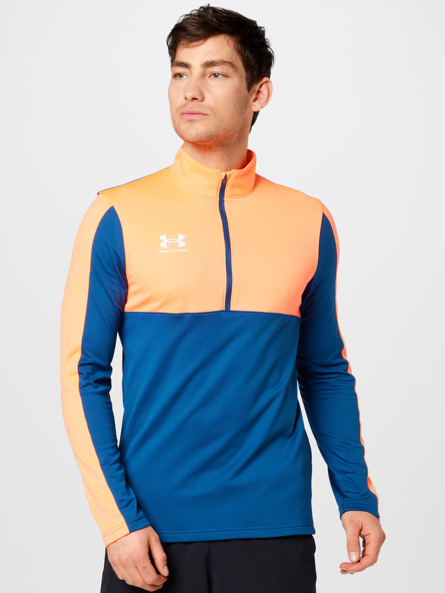 UNDER ARMOUR Funkcionalna majica 'Challenger' modra / oranžna / bela - Pepit.si