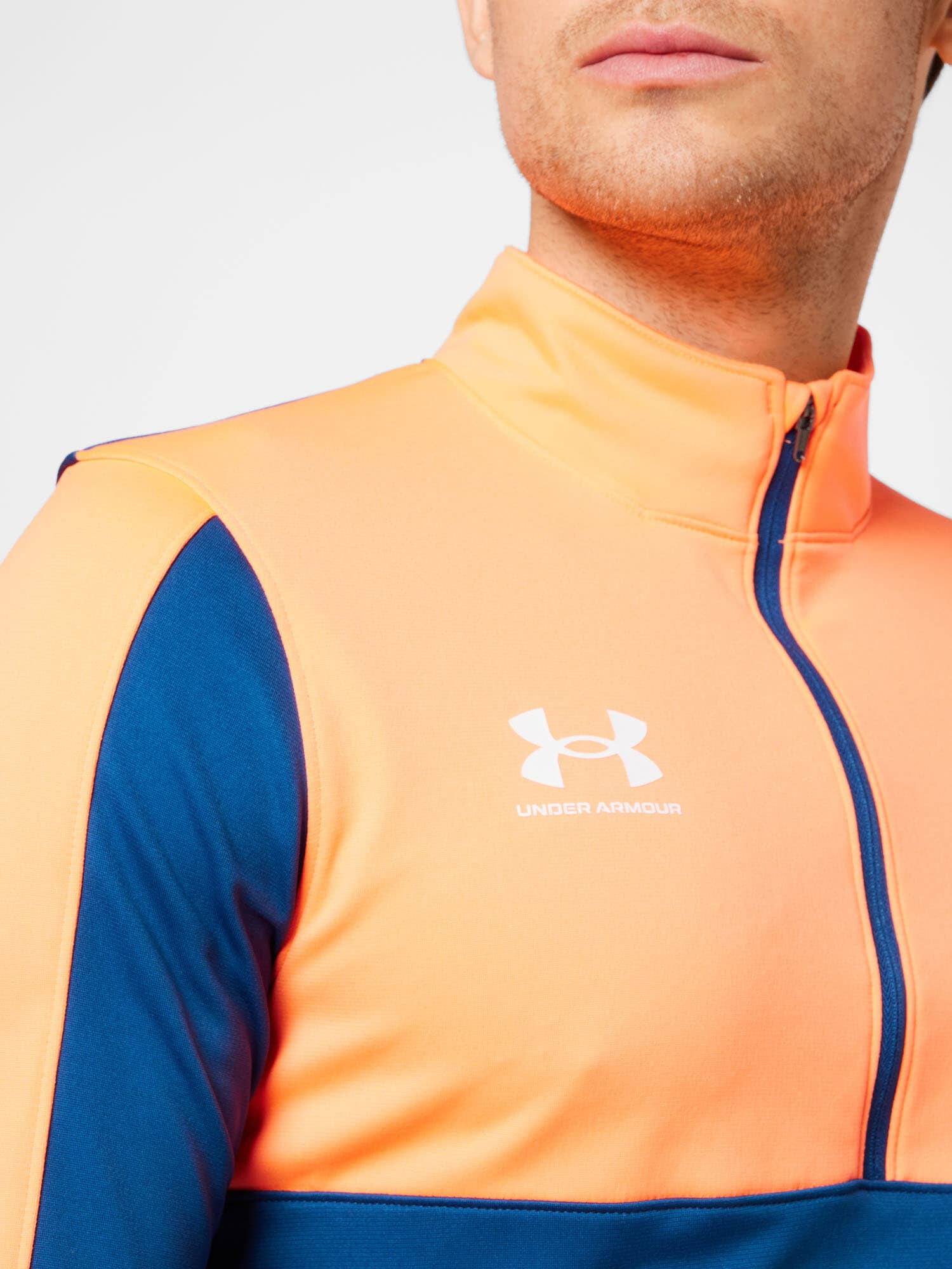 UNDER ARMOUR Funkcionalna majica 'Challenger' modra / oranžna / bela - Pepit.si