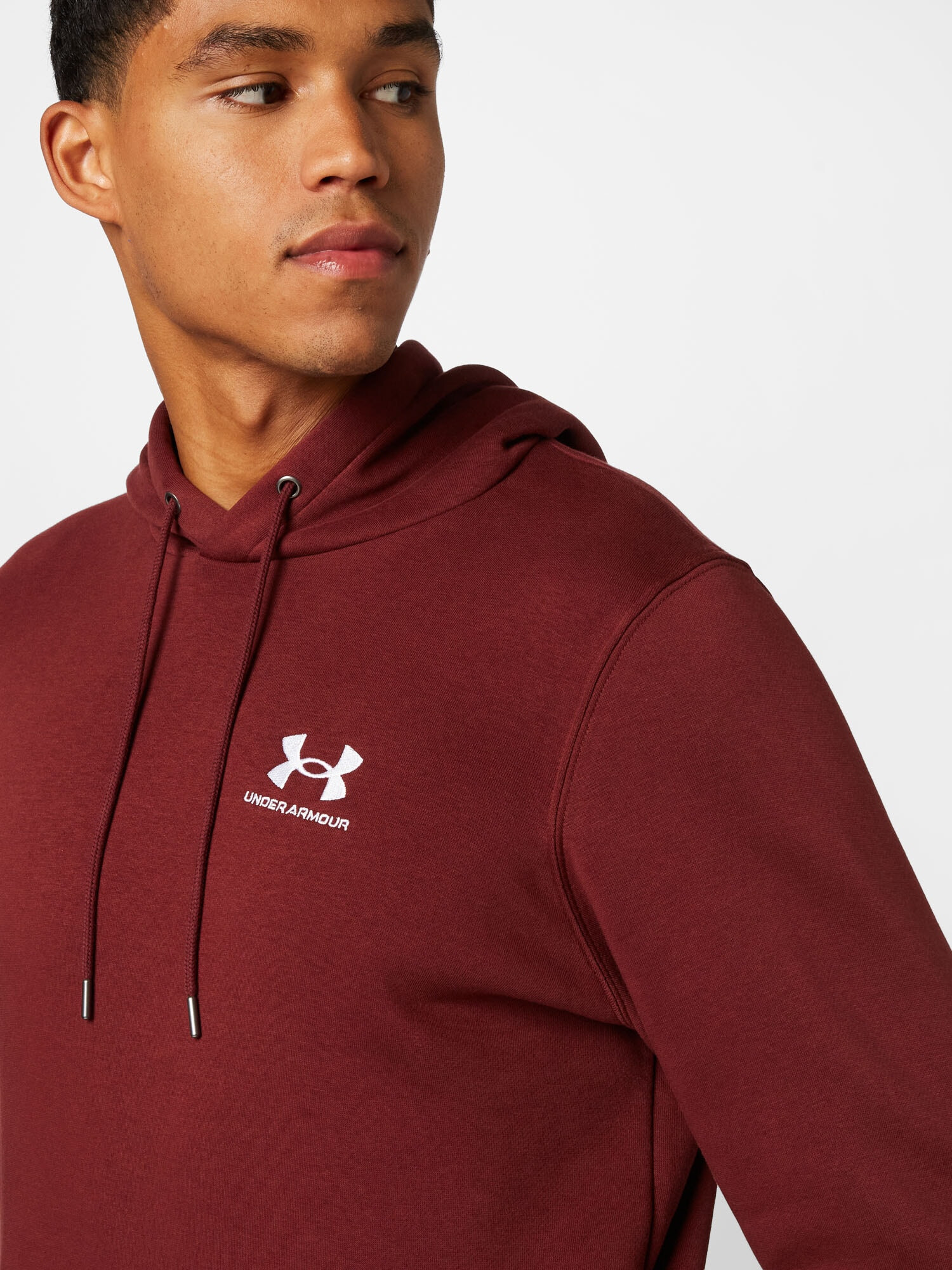 UNDER ARMOUR Športna majica 'Essential' rdeča / bela - Pepit.si