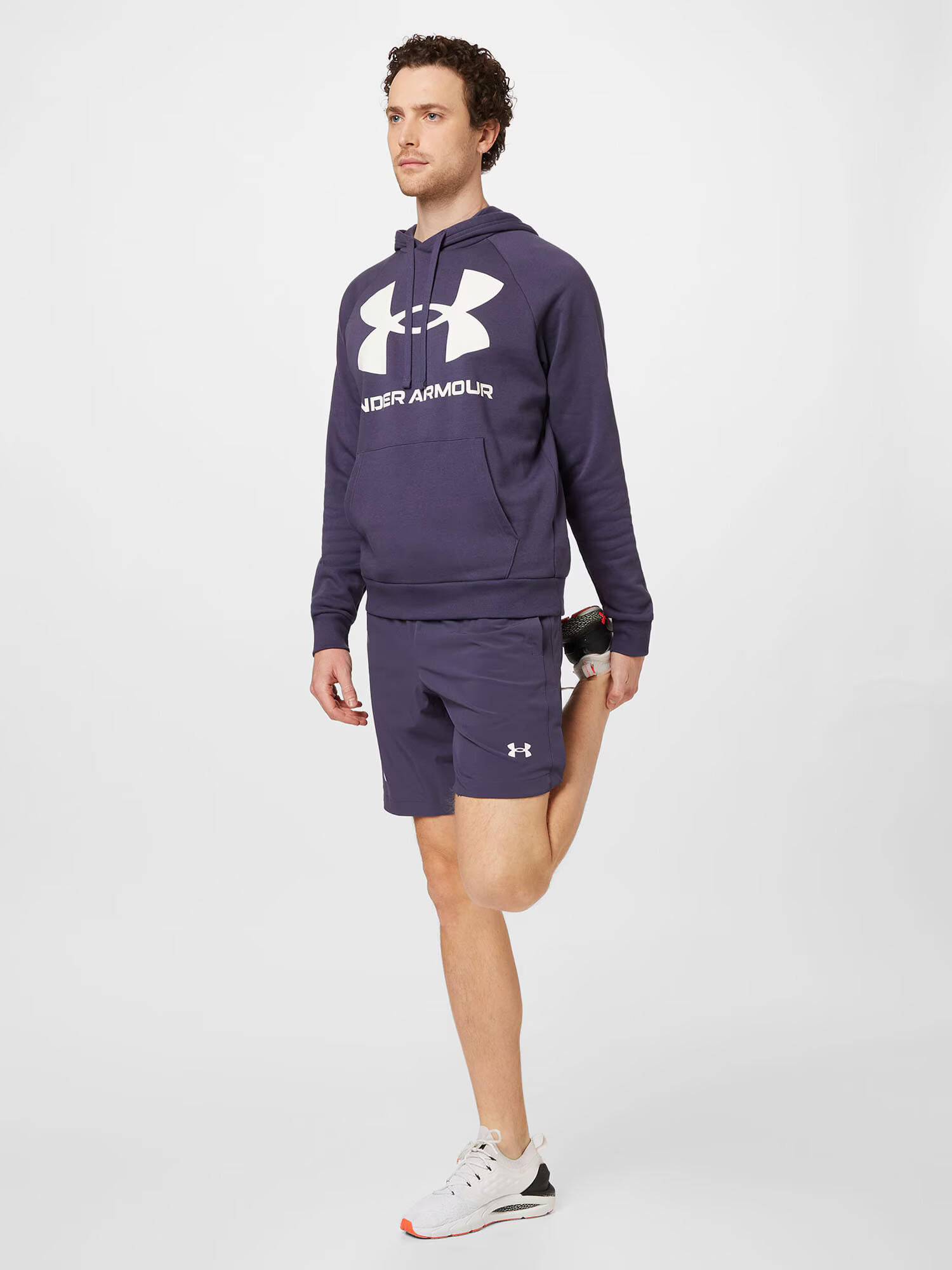 UNDER ARMOUR Športna majica 'Rival' marine / bela - Pepit.si