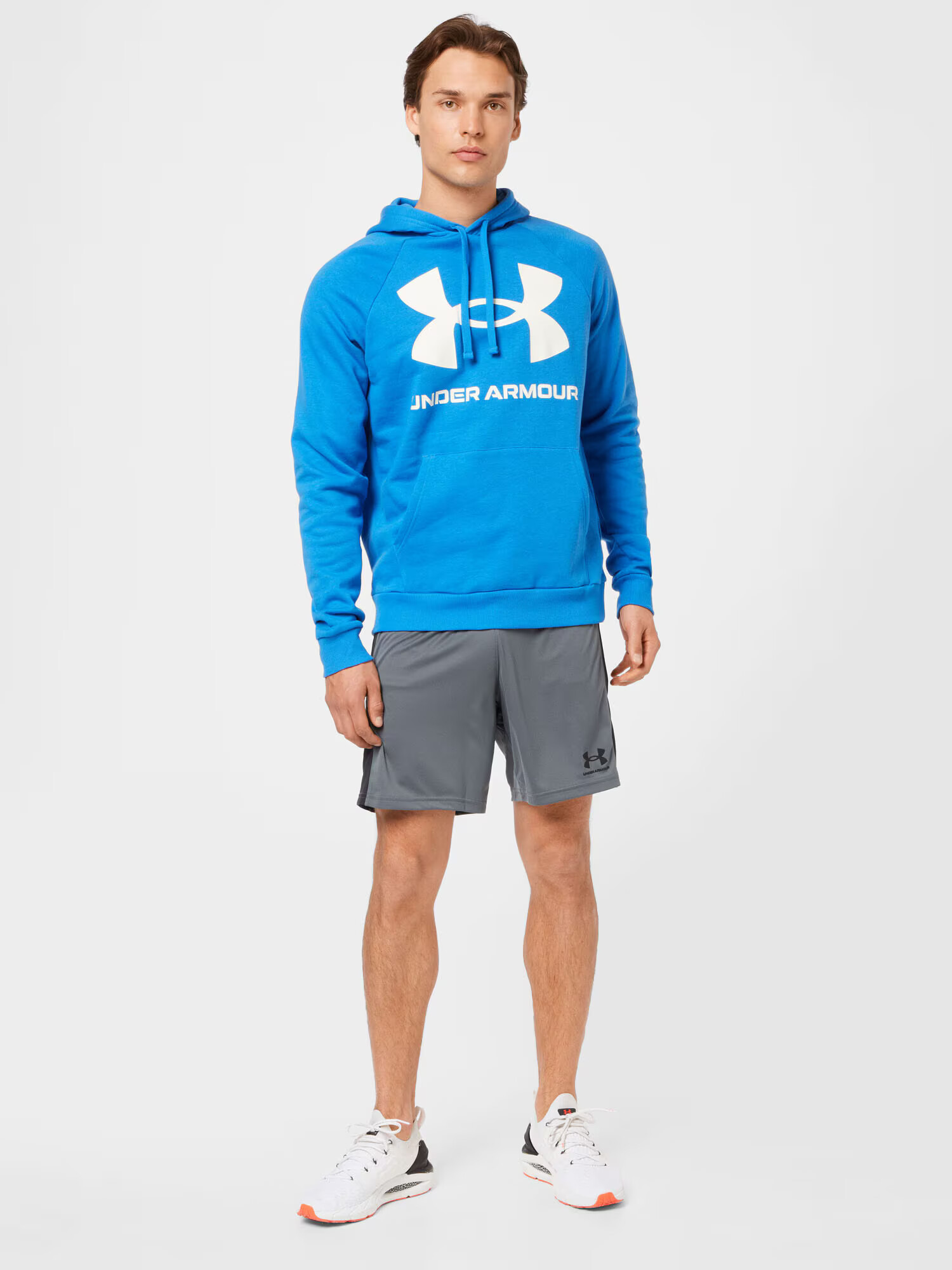 UNDER ARMOUR Športna majica 'Rival' modra / bela - Pepit.si