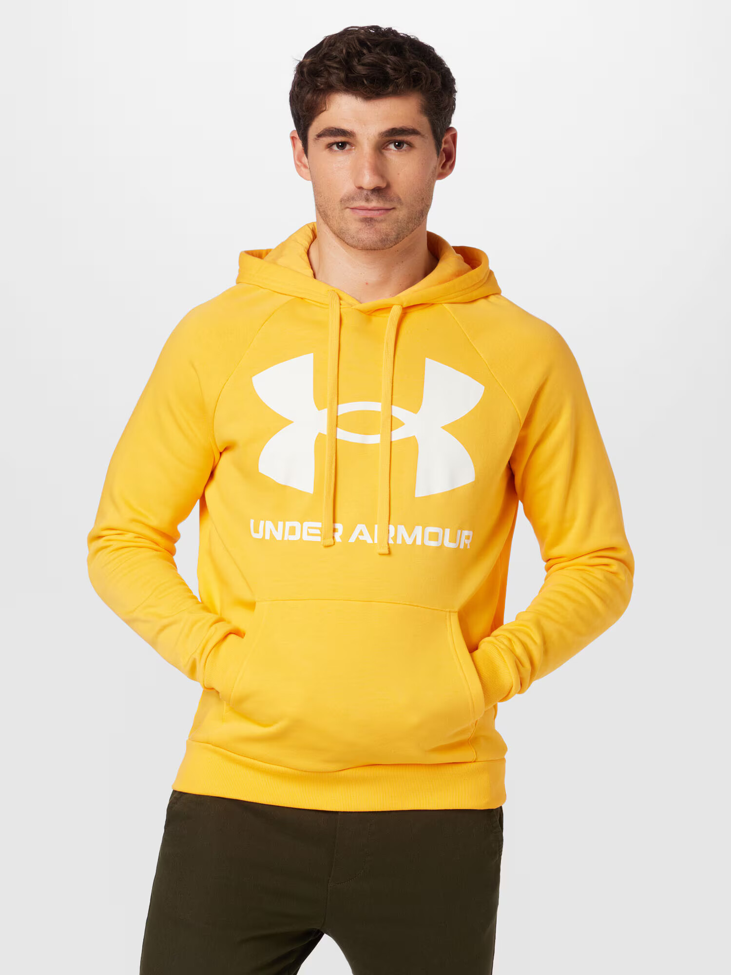 UNDER ARMOUR Športna majica 'Rival' rumena / bela - Pepit.si