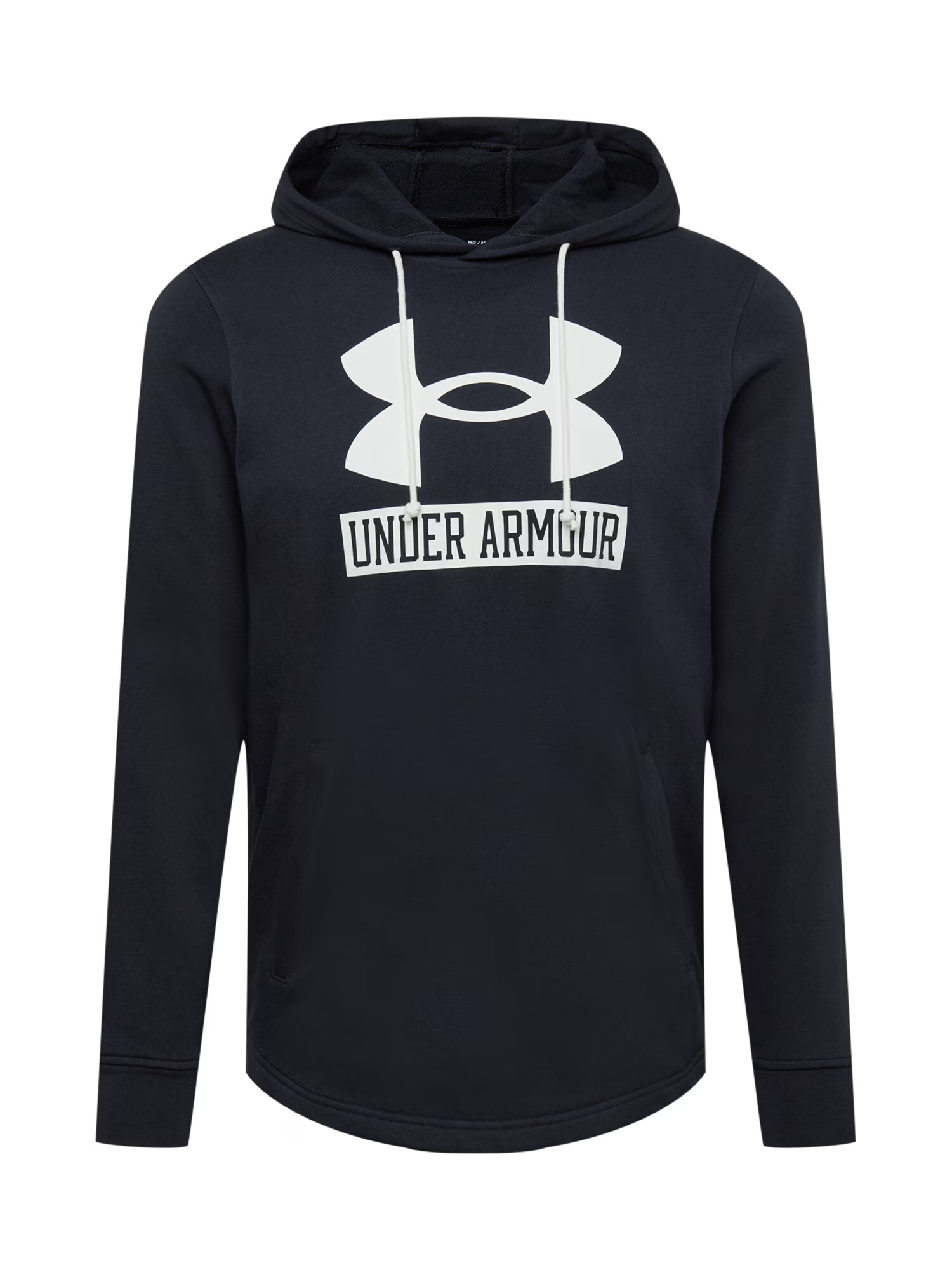 UNDER ARMOUR Športna majica 'Rival Terry' črna / bela - Pepit.si