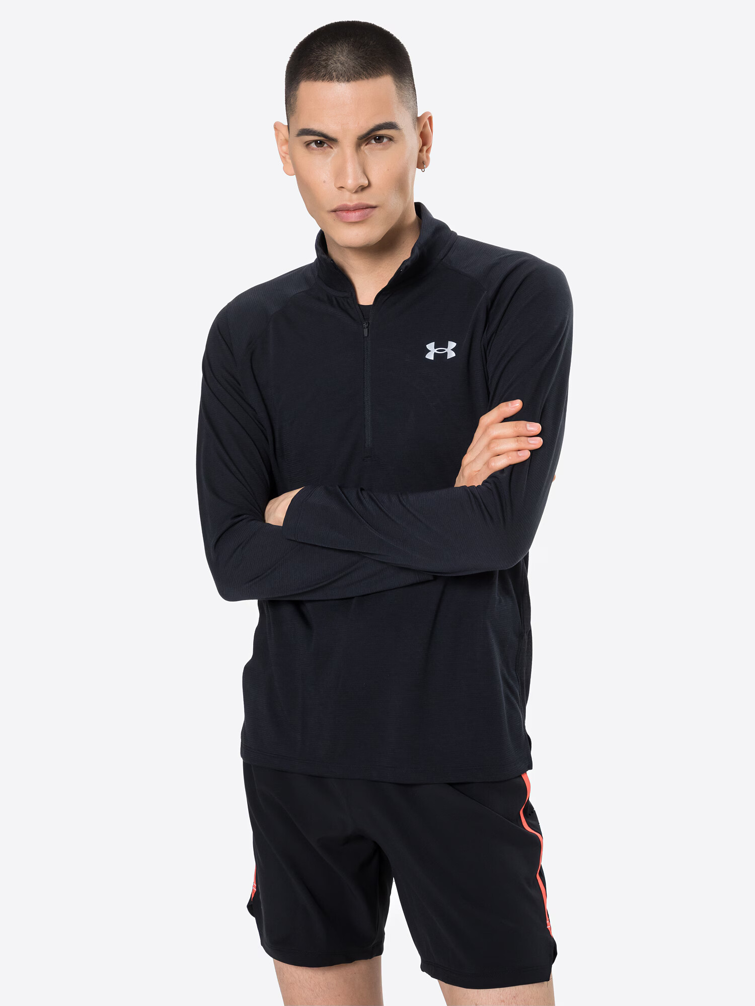 UNDER ARMOUR Športna majica 'Streaker' črna / bela - Pepit.si