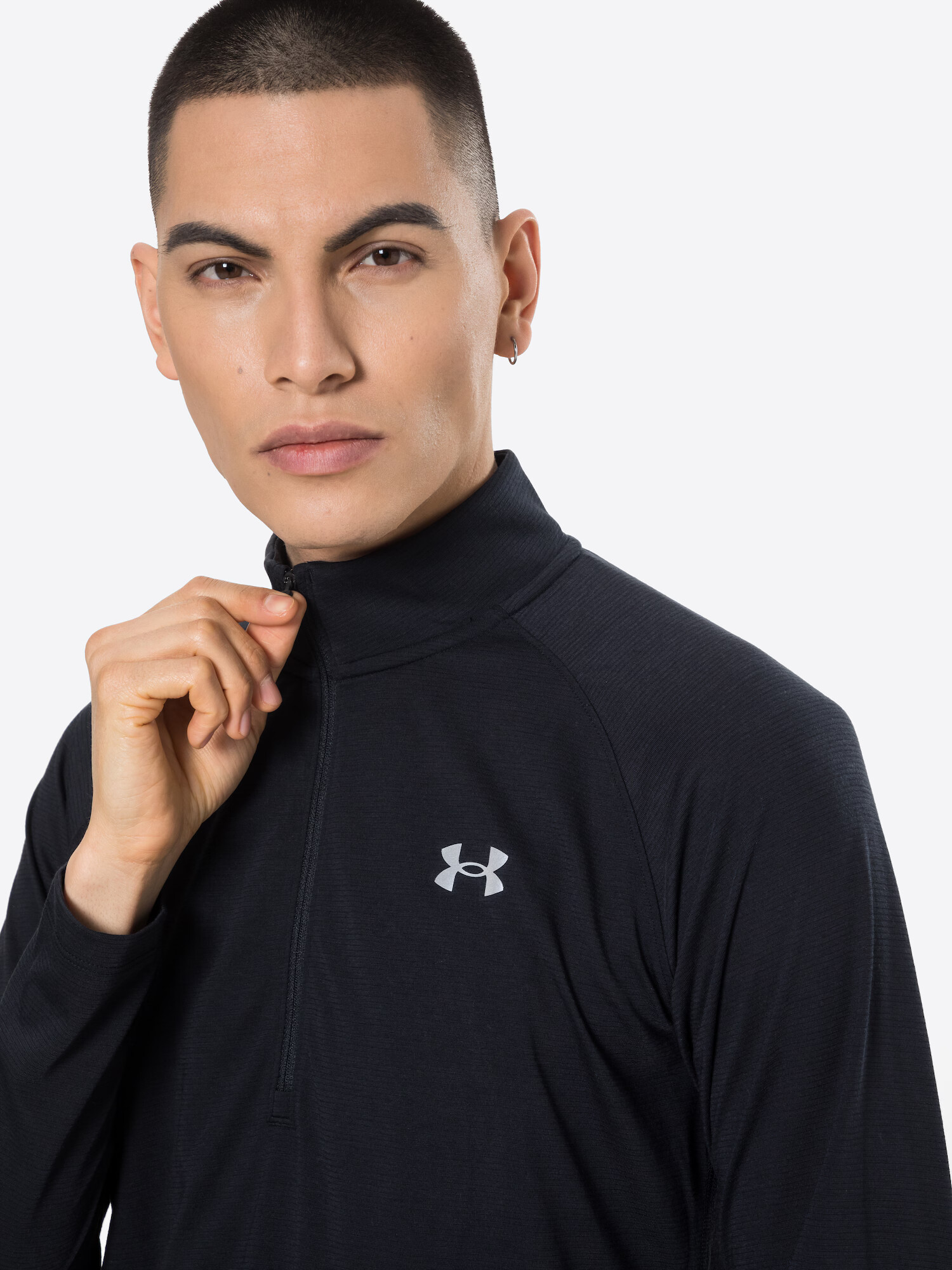 UNDER ARMOUR Športna majica 'Streaker' črna / bela - Pepit.si